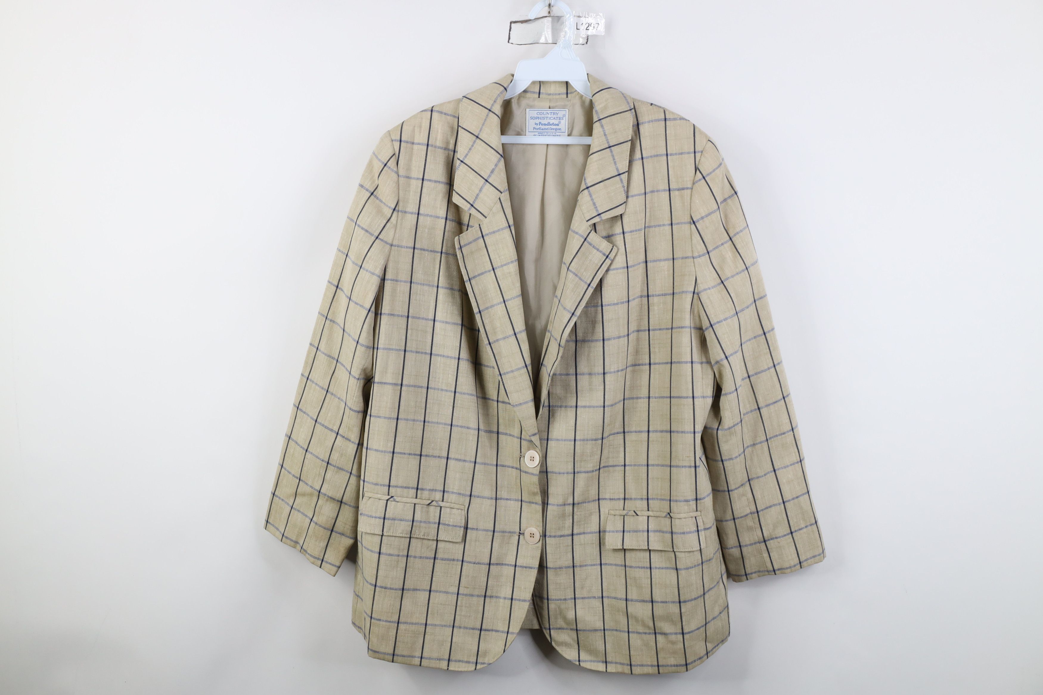 Pendleton Vintage 90s Pendleton Suit Coat Blazer Jacket Plaid USA Size XXL / US 16-18 / IT 52-54 - 1 Thumbnail