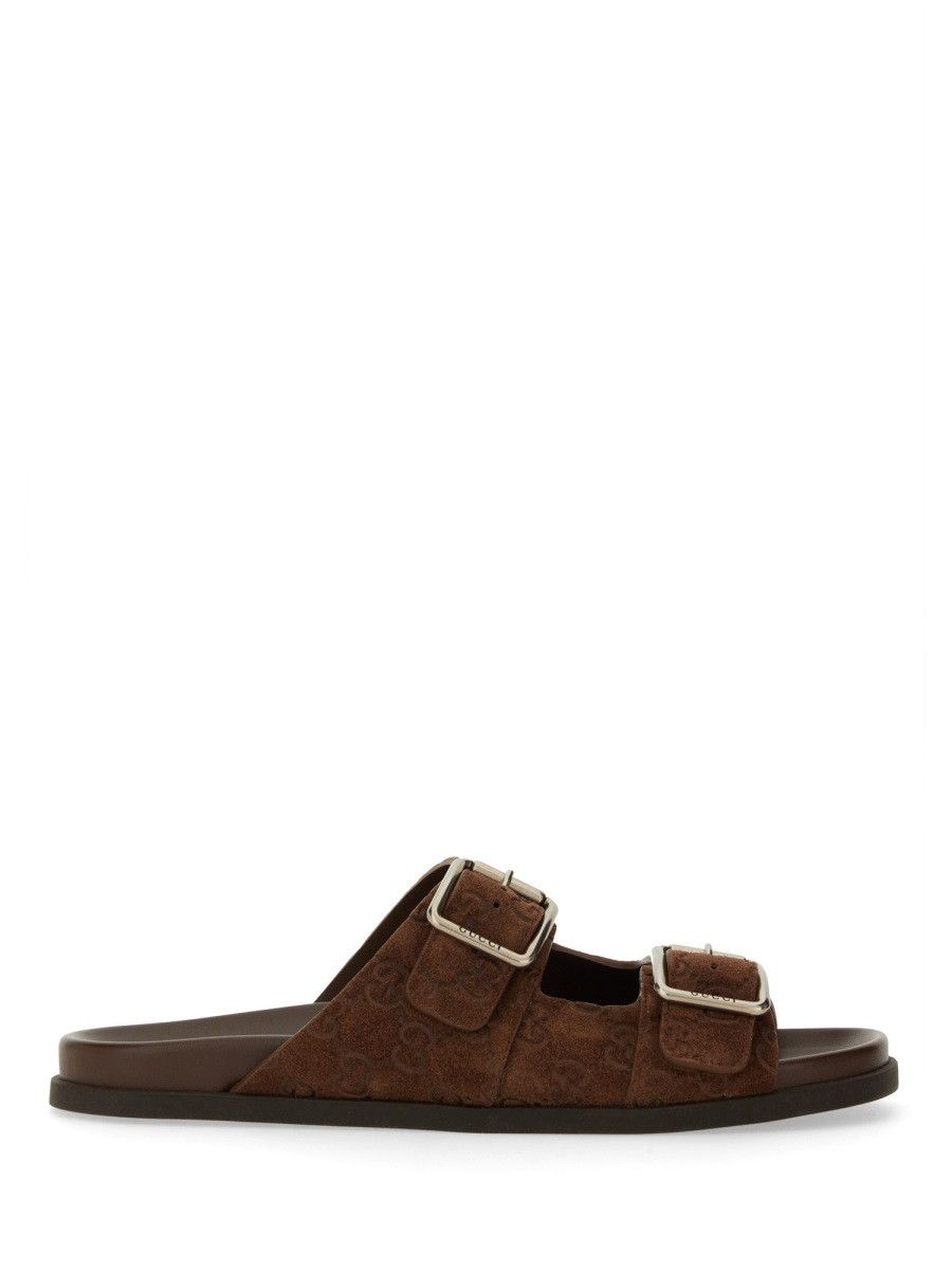 Gucci GUCCI LEATHER SLIDER SANDAL - BROWN (UK 7½) Size US 8.5 / EU 41-42 - 1 Thumbnail