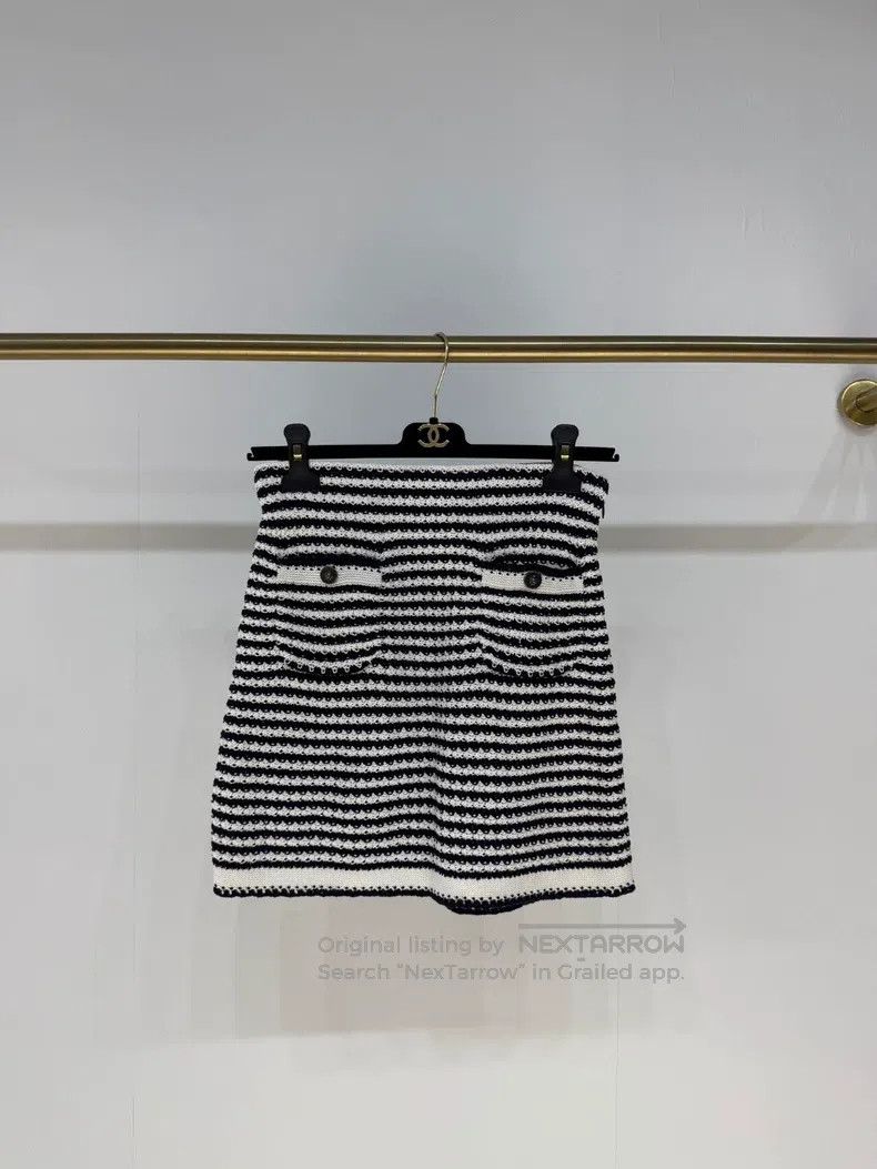 Chanel Chanel 22P knitted striped skirt Size 26" / US 2 / IT 38 - 1 Thumbnail
