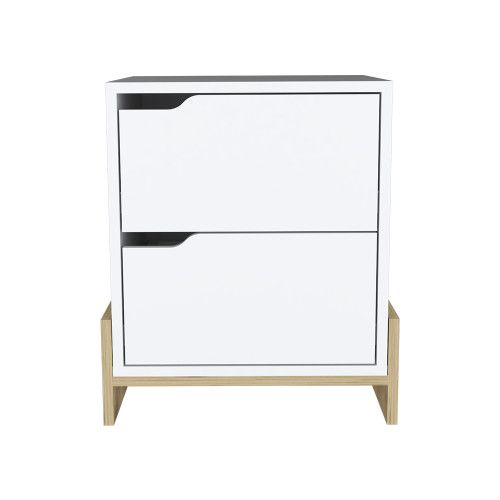 Designer × Homemade Nightstand Brookland, Bedside Table with Double Drawers and Size US L / EU 52-54 / 3 - 8 Thumbnail