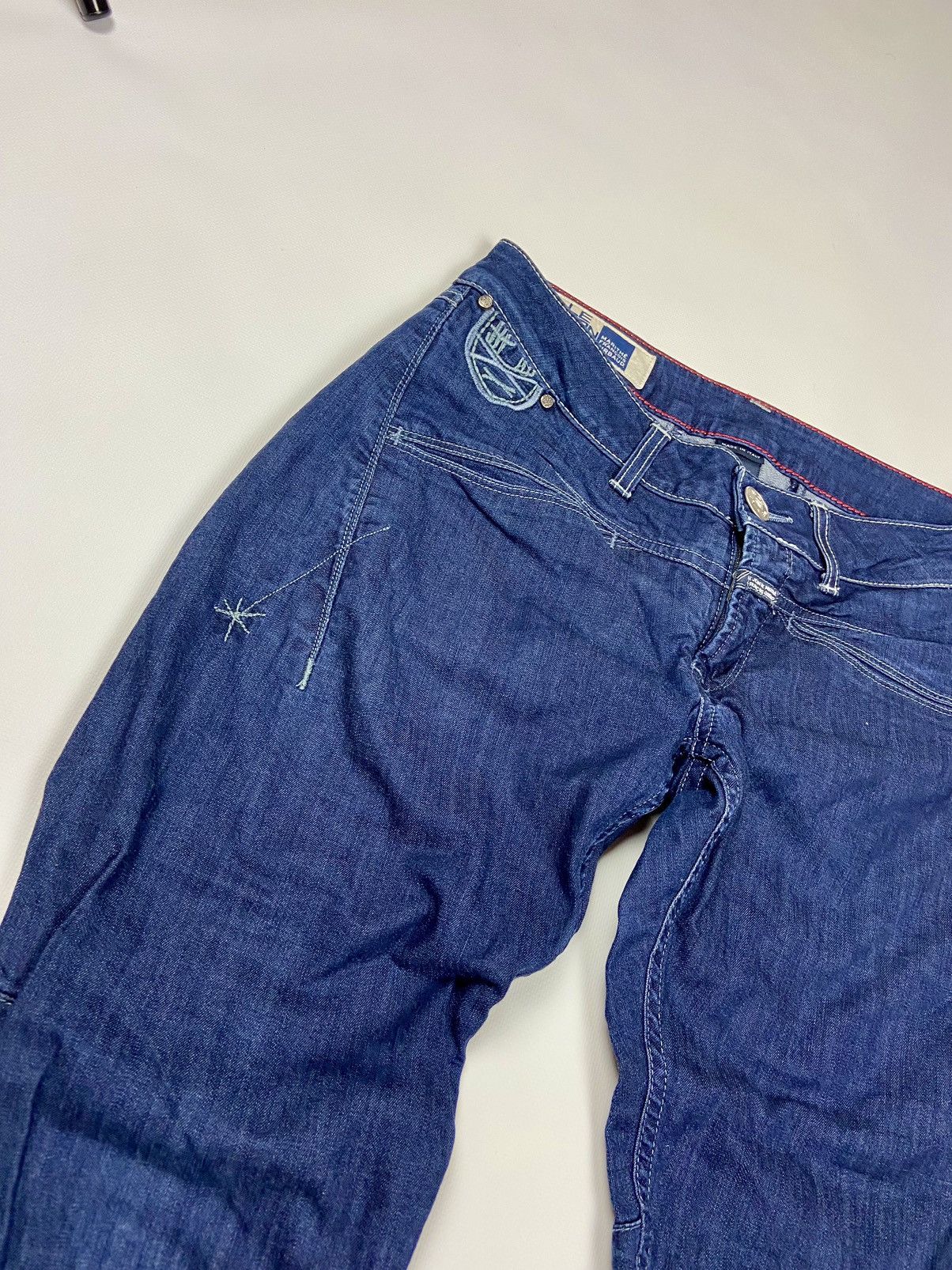 Marithe + Francois Girbaud × Vintage Marithe Francois Girbaud Navy Cropped Women Denim JeansSz 28 Size 30" / US 8 / IT 44 - 3 Thumbnail