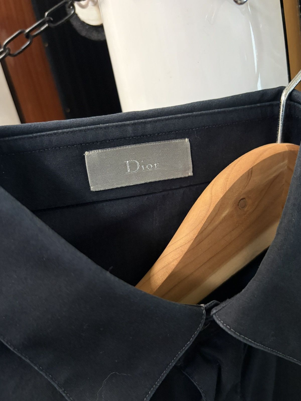Dior AW07 Navigate Black Button Up Shirt by Hedi Slimane Size US S / EU 44-46 / 1 - 7 Thumbnail