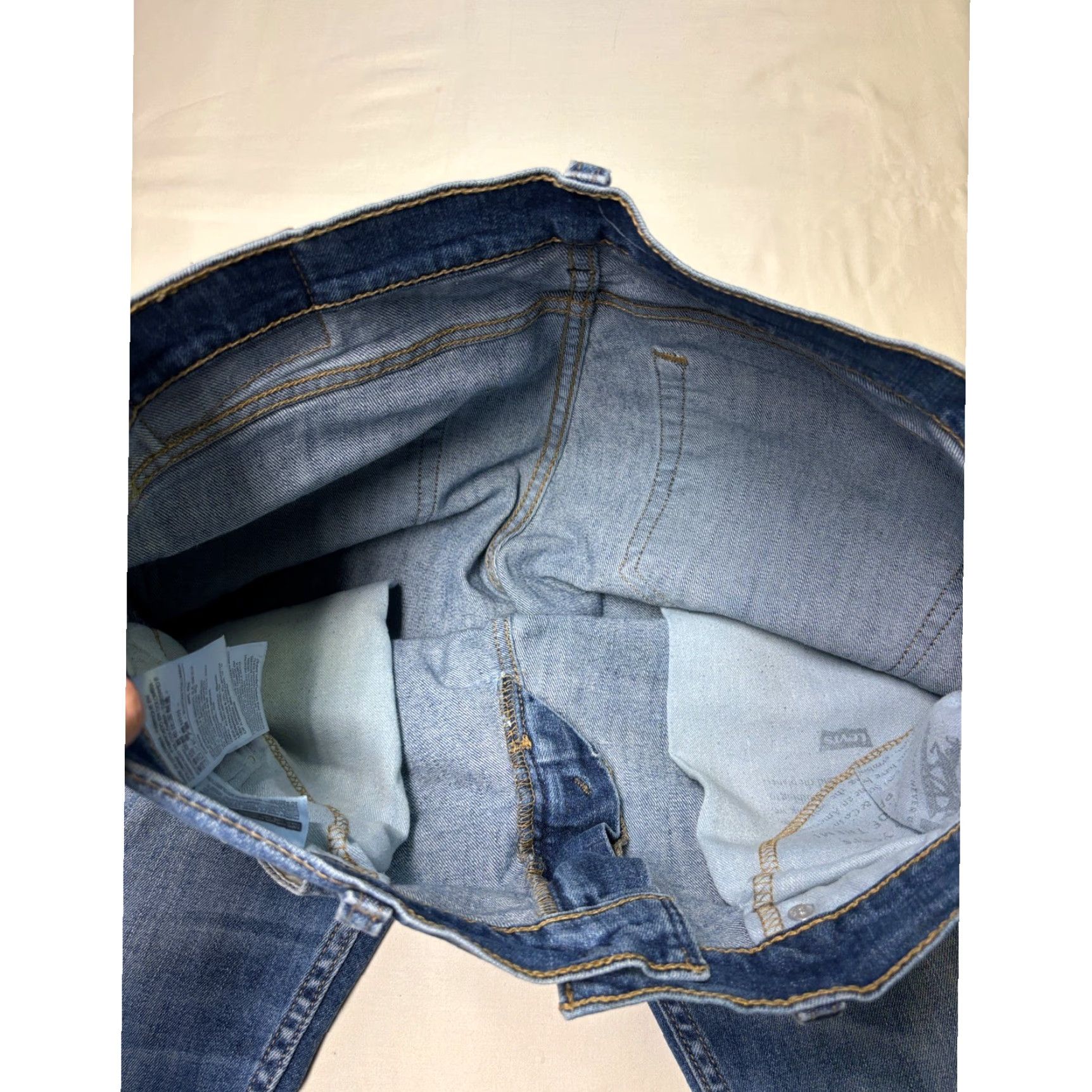 Denime Levi Strauss 505 Jeans Mens W32 L30 Blue Denim Straight Fit Pants Size US 32 / EU 48 - 4 Thumbnail