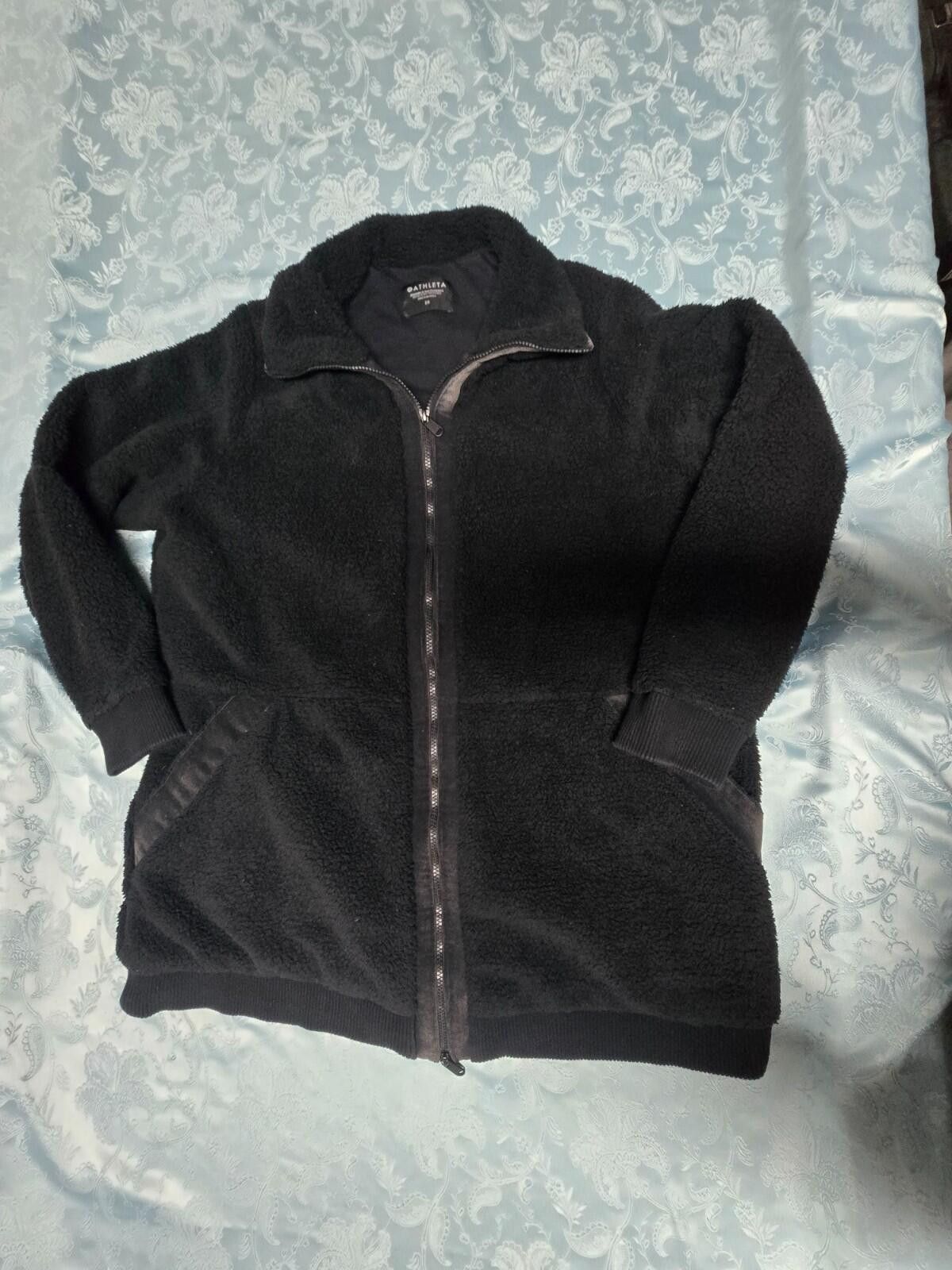 Other Athleta 2X WMS Tugga Sherpa Coat Black Cozy Full Zipper Size XXL / US 16-18 / IT 52-54 - 1 Thumbnail