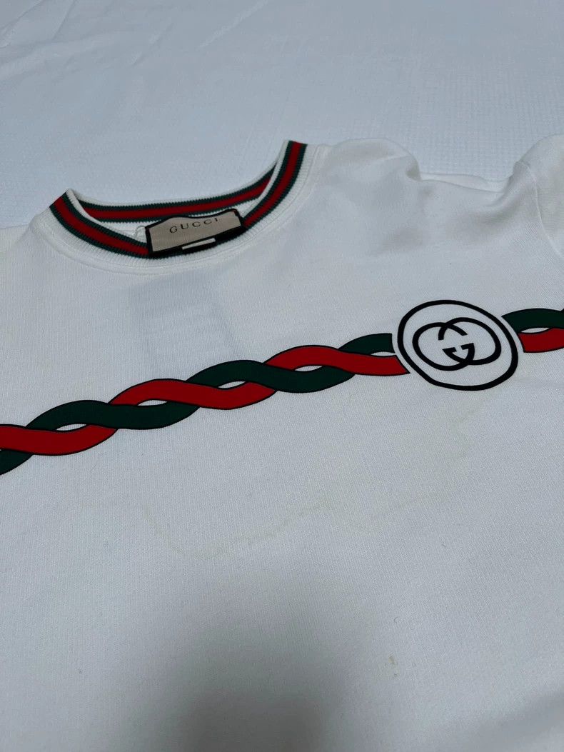 Gucci Gucci White round-neck sweatshirt 2502-Nextarrow Size US S / EU 44-46 / 1 - 6 Thumbnail