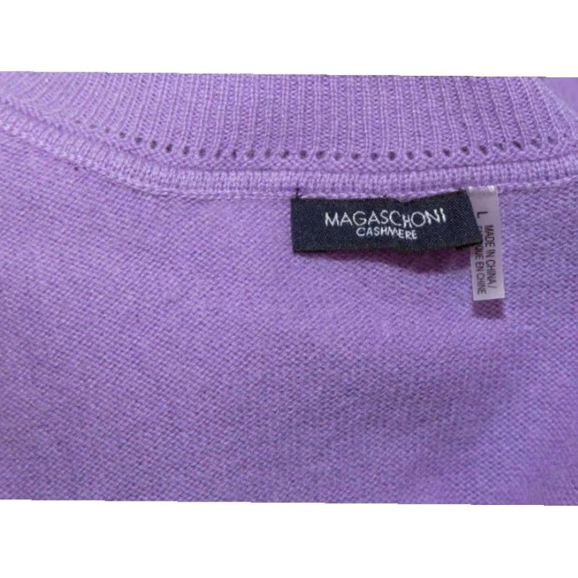 Vintage VINTAGE Masgaschoni 100% Cashmere Women's Sweater Size L Shirt Womens Purple 90s Masgaschoni 100% Cashmere Women's Sweater Size L Size L / US 10 / IT 46 - 6 Thumbnail