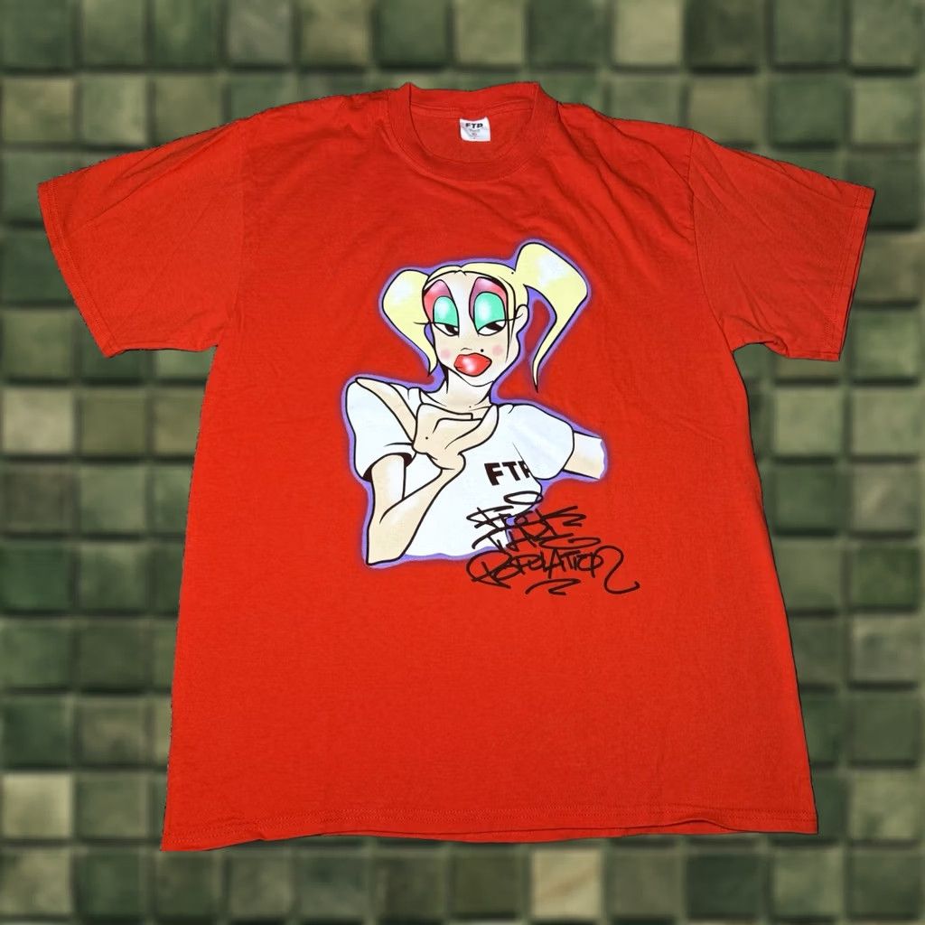 Vintage FTP Mens Large Tee Shirt Woman Graffiti Rare 2020 Red Size US L / EU 52-54 / 3 - 1 Thumbnail