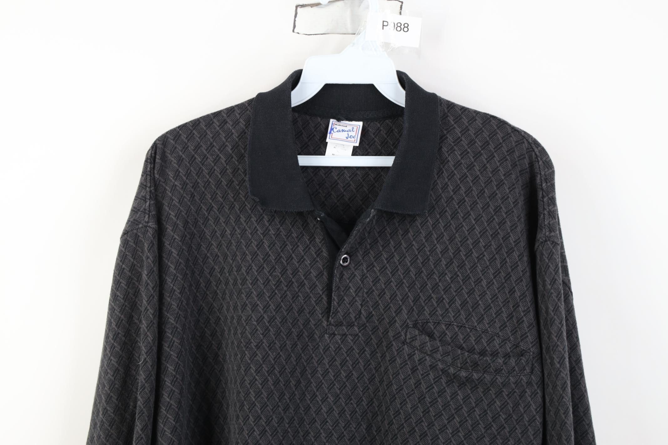 Vintage Vintage 90s Streetwear Knit Pullover Long Sleeve Rugby Polo Size US XL / EU 56 / 4 - 2 Thumbnail