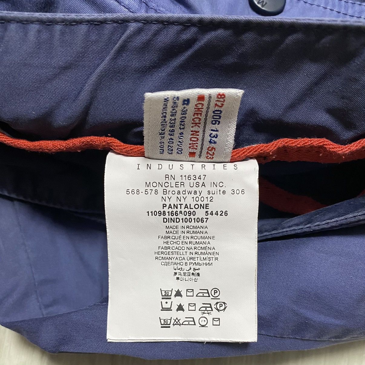 Moncler Grenoble Moncler Grenoble Garment Dyed Navy Trousers Pants Pantalone Size 27" / US 4 / IT 40 - 14 Thumbnail