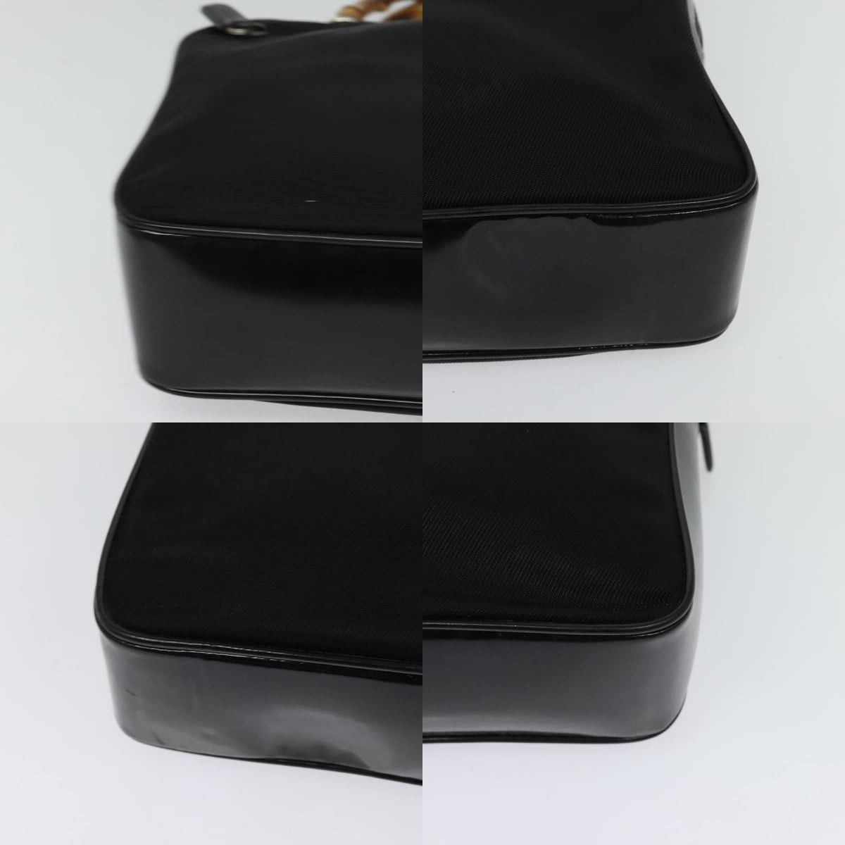 Gucci GUCCI Bamboo Hand Bag Nylon Black Silver 000 2040 000 2040 Size ONE SIZE - 10 Thumbnail