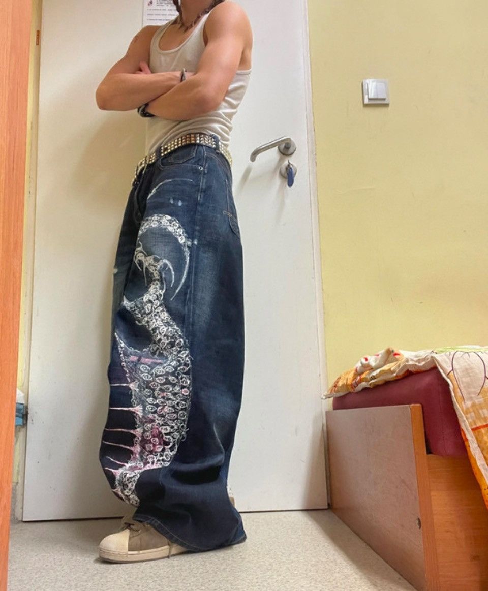 Handmade × Japanese Brand Rare Tribal Handmade Baggy Pants Size US 35 - 3 Thumbnail