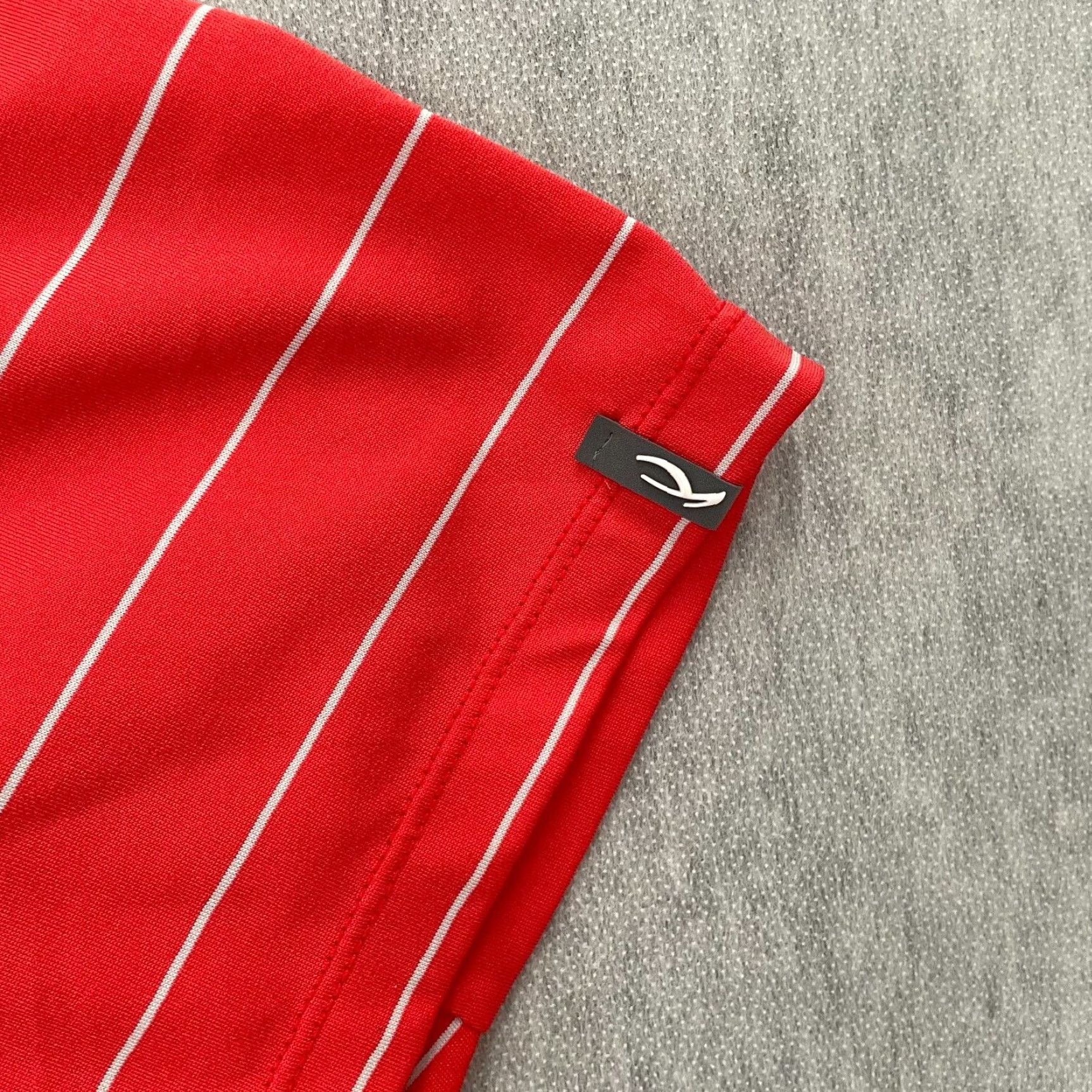 KJUS VINTAGE KJUS Polo Shirt Men XL Red Striped Golf Casual Short Sleeve Logo Eagle Size US XL / EU 56 / 4 - 6 Thumbnail