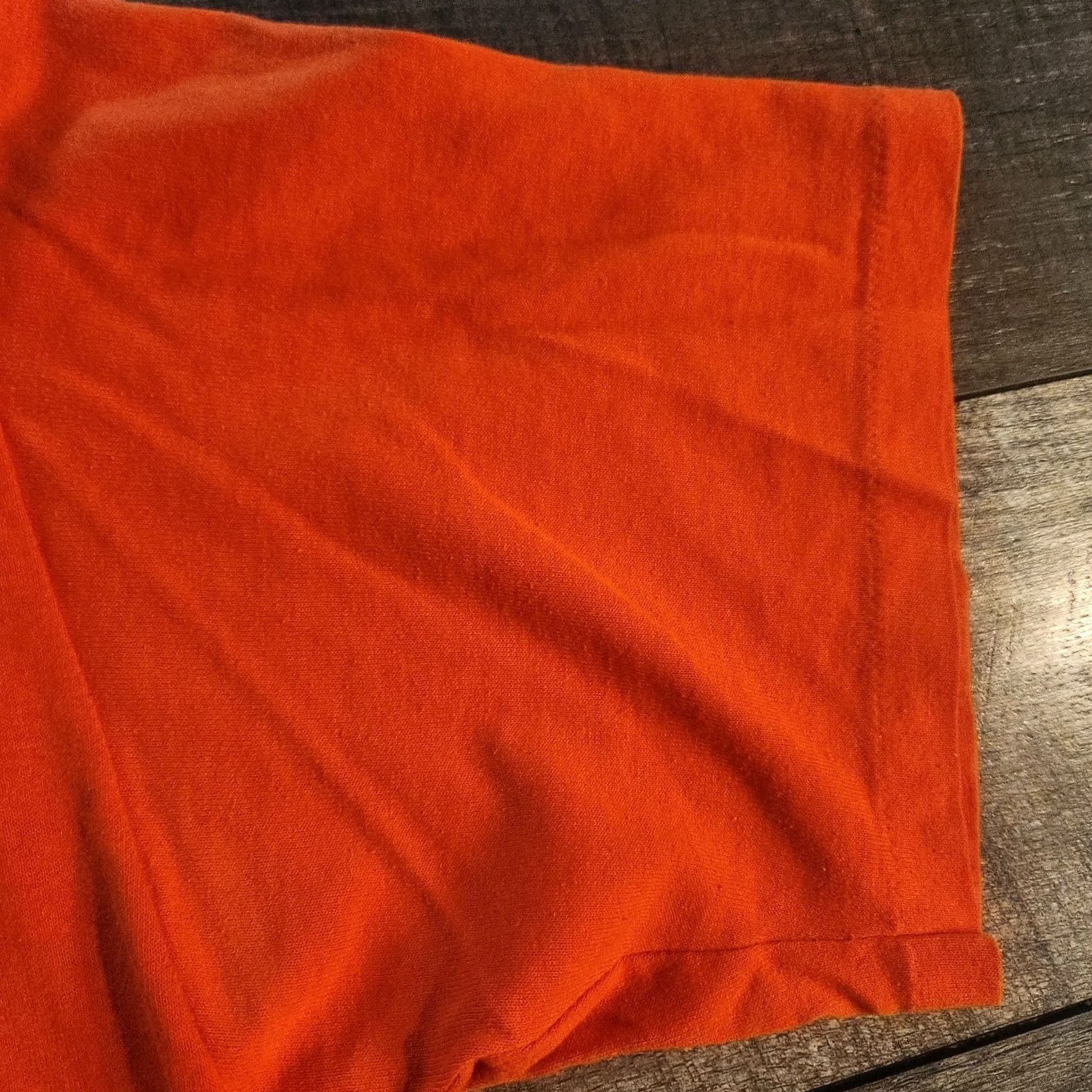 Jerzees VINTAGE 80s Spanish Mexican T Shirt Tee Mens XL Orange Single Stitch Made In USA Jerzees Shirt Mens XL Orange 80s Size US XL / EU 56 / 4 - 5 Thumbnail