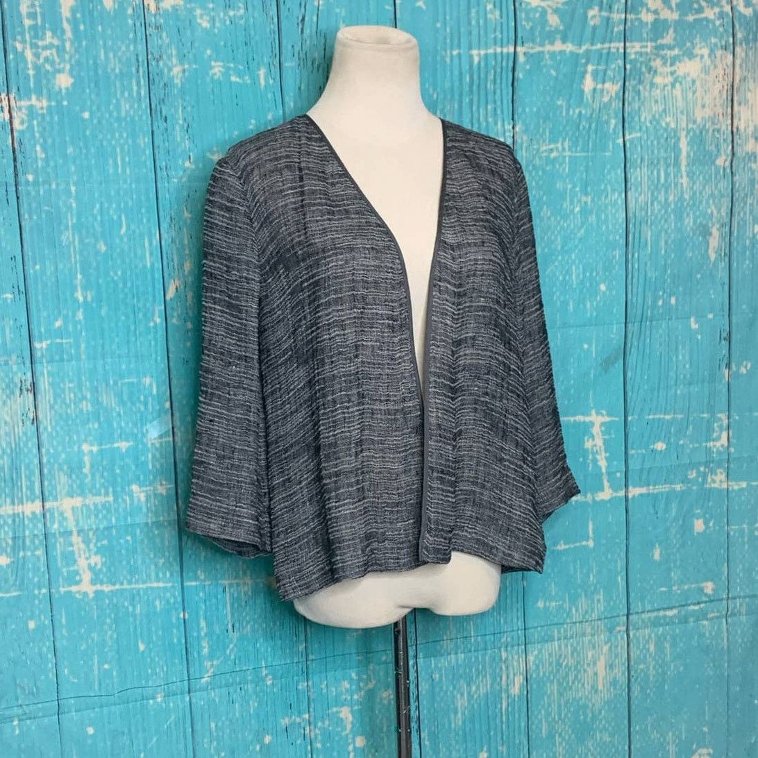 Eileen Fisher Eileen Fisher black linen open kimono jacket size XXS Size XXS / US 00 / IT 34 - 8 Thumbnail