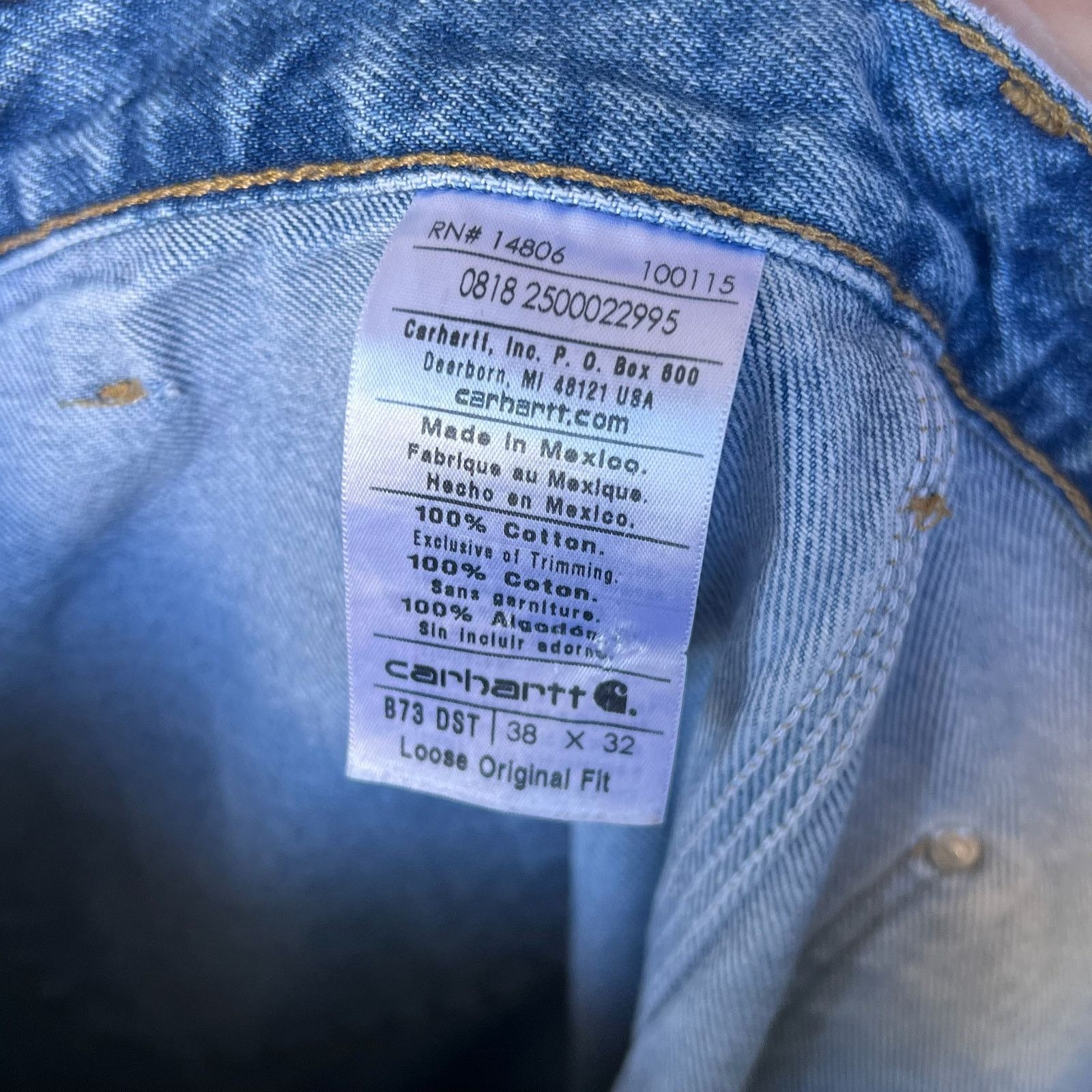 Carhartt × Vintage Carhartt denim blue jeans double knee work carpenter pants Size US 36 / EU 52 - 7 Thumbnail