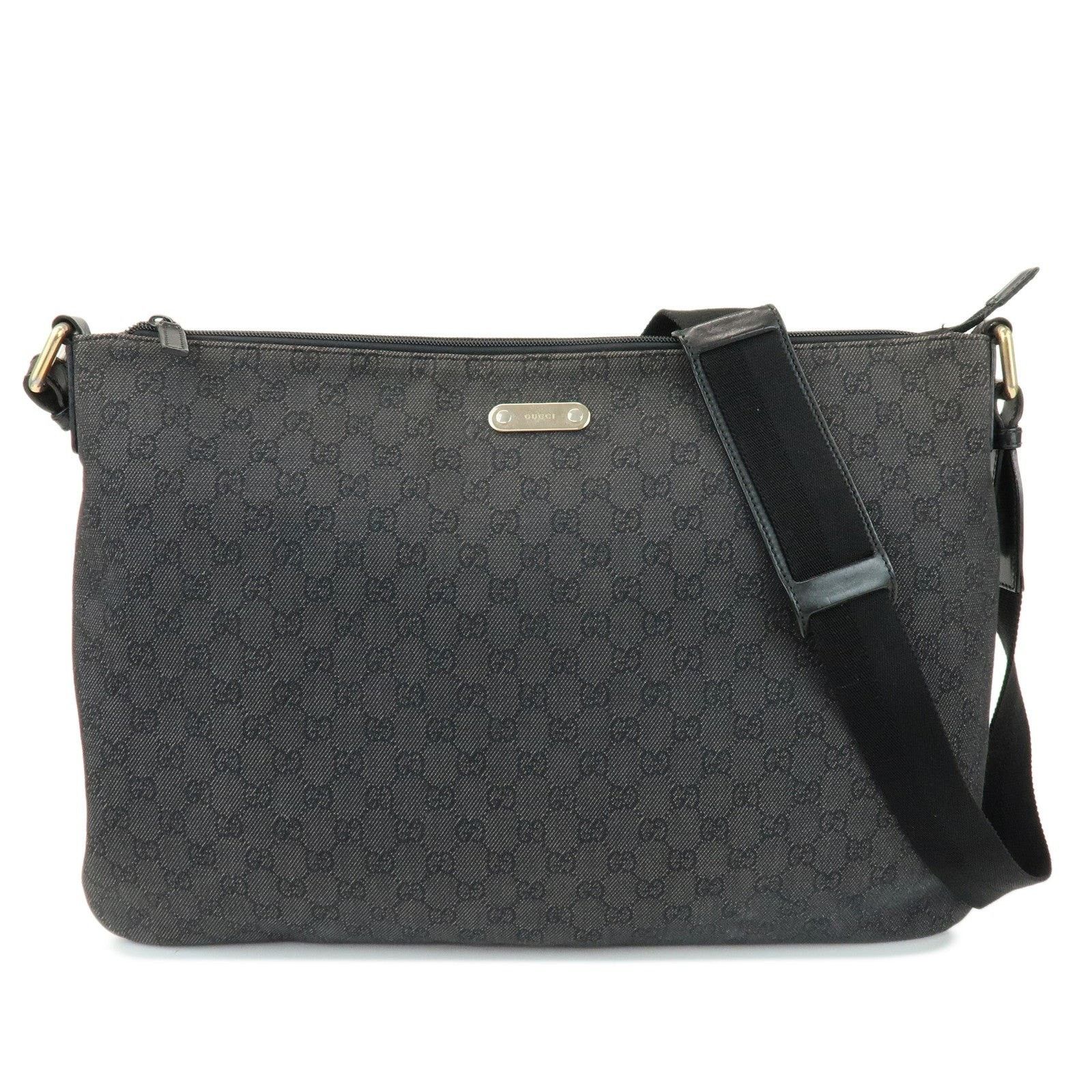 Gucci Gucci GG Monogram Denim Crossbody Bag Black Size ONE SIZE - 1 Thumbnail