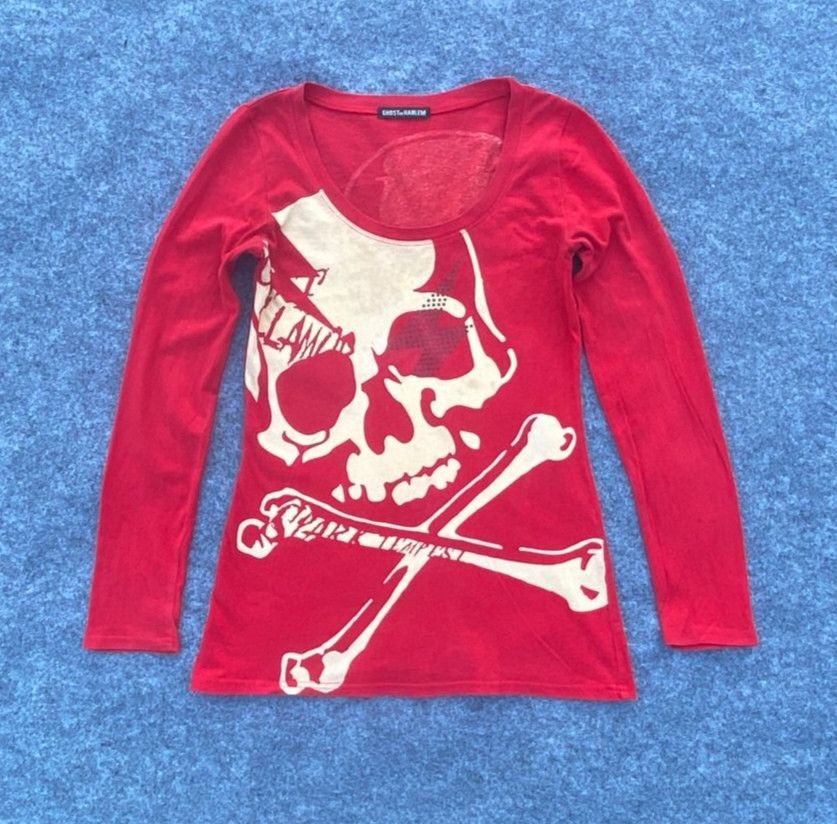 Japanese Brand Vintage Ghost To Helen Skulls Streetwear Long Sleeve Shirt Size L / US 10 / IT 46 - 1 Thumbnail