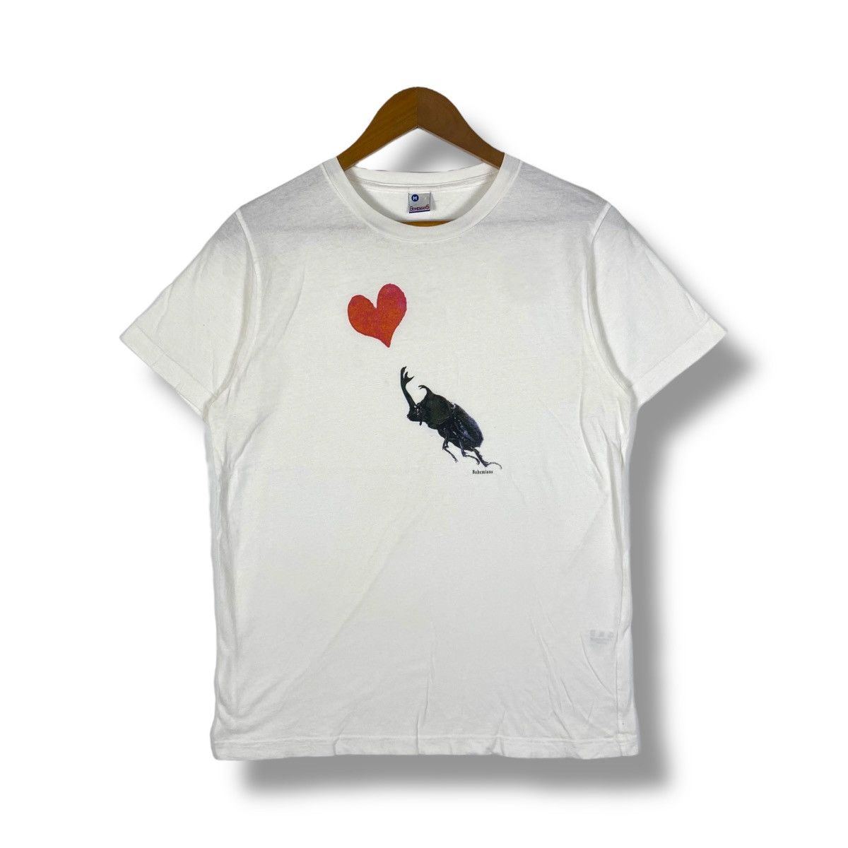 Japanese Brand BOHEMIANS Rhinoceros Beetle Banksy Art Tee Shirt Medium Size Size US M / EU 48-50 / 2 - 1 Thumbnail