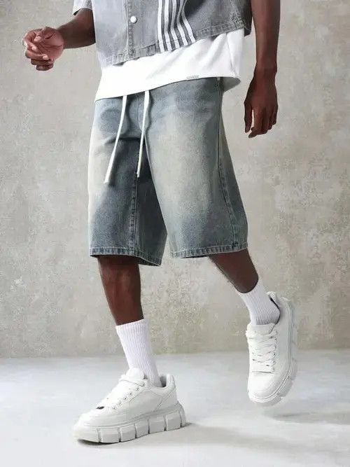 Other Tamaki x Shii Washed Y2k Shorts Jorts Drawstring Denim Size US 32 / EU 48 - 8 Thumbnail