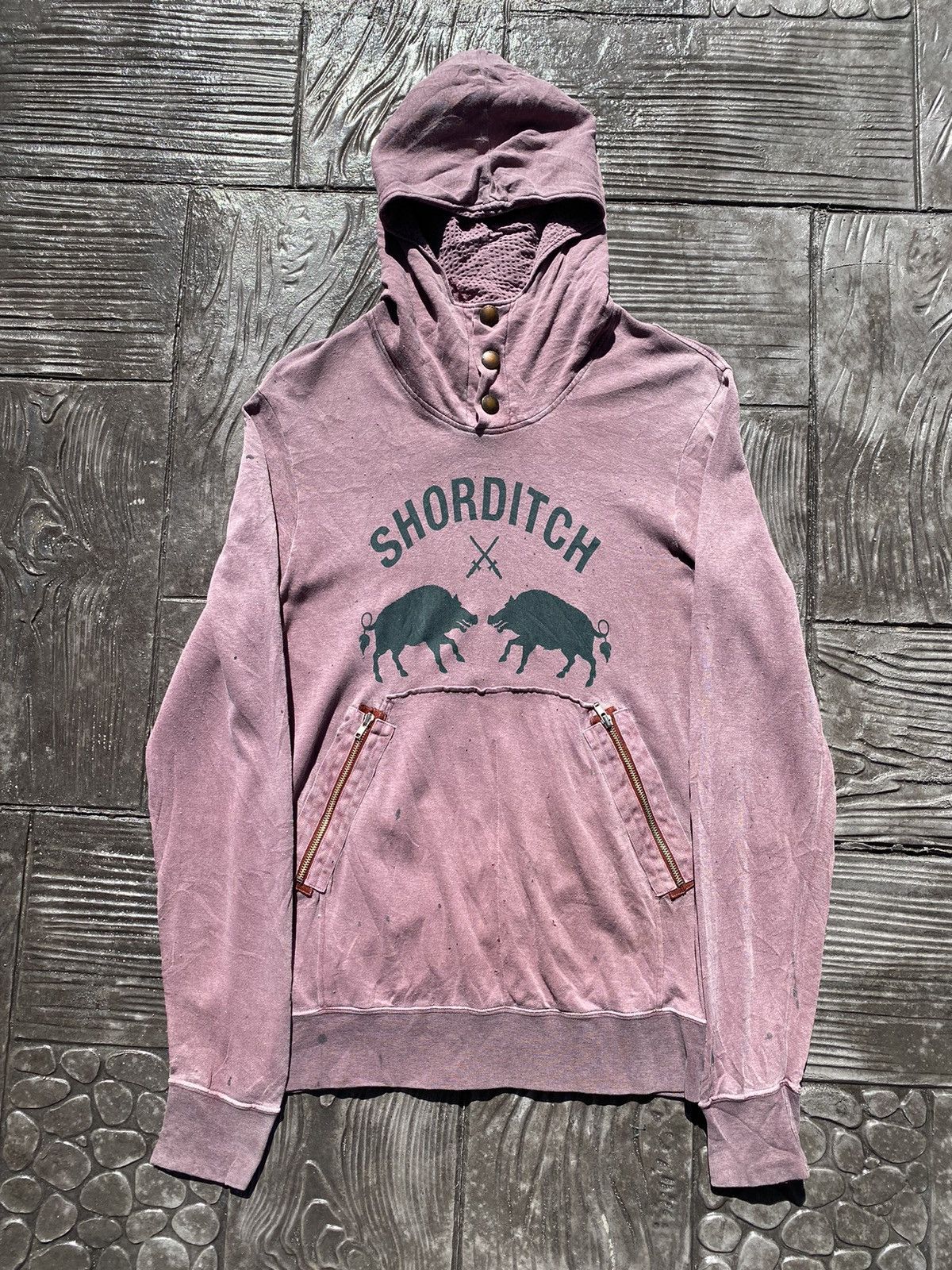 R.Newbold × Vintage 💥RARE💥 Vintage R.NEWBOLD “Shortditch” Sunfaded Button Hooded Size US M / EU 48-50 / 2 - 2 Thumbnail
