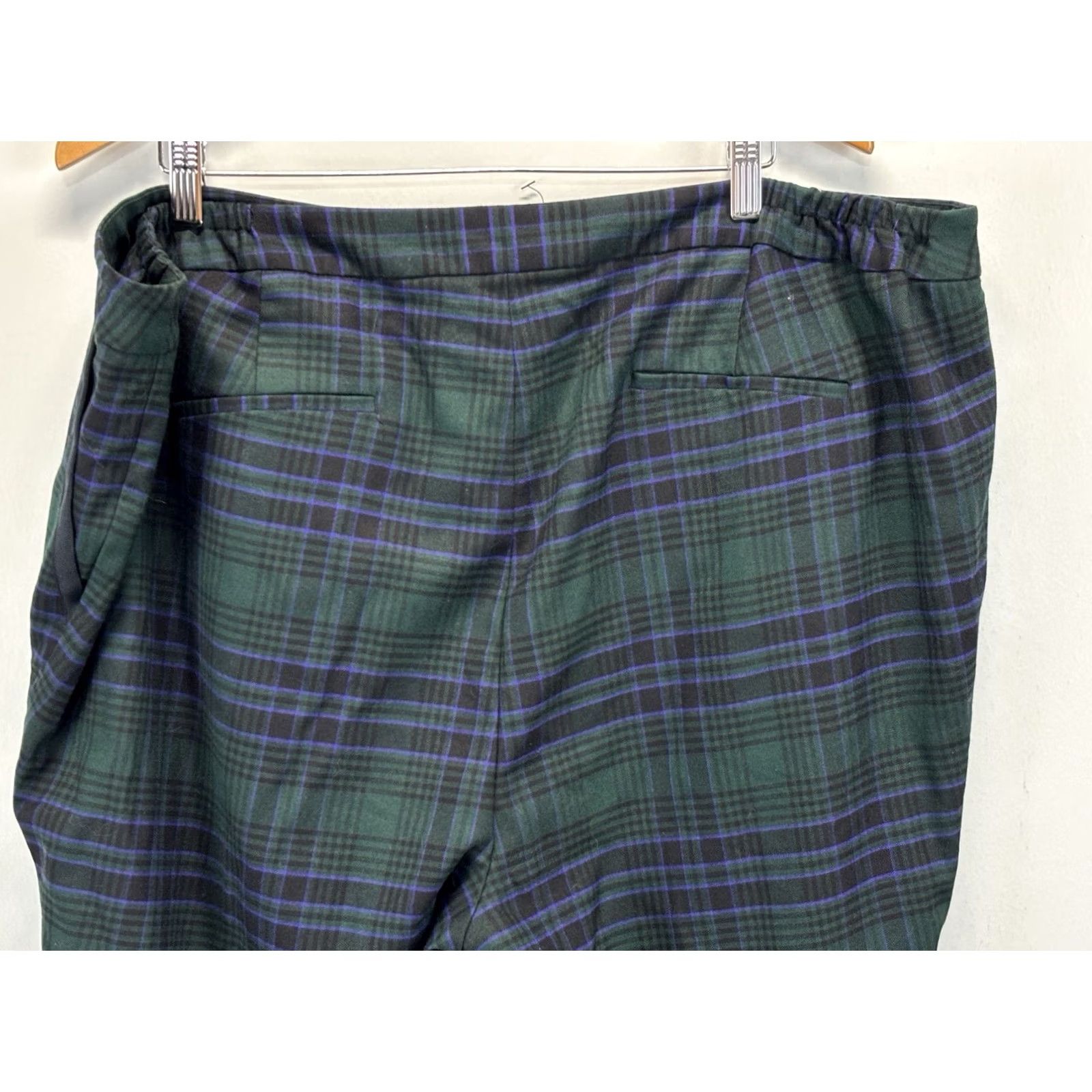Talbots Talbots Wool Plaid Dress Pants Women’s 24W Plus Grosgrain Trim Old Money Dress Pants Multicolor Wool Blend 27.5in Inseam Size 42" / US 20 - 4 Thumbnail