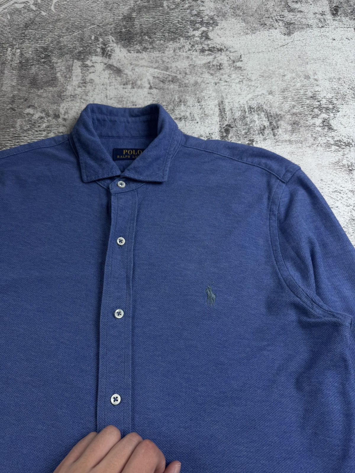 Polo Ralph Lauren Polo Ralph Lauren Knit Medium Basic Button Blue Oxford Classic LongSleeve Shirt Size US M / EU 48-50 / 2 - 6 Thumbnail