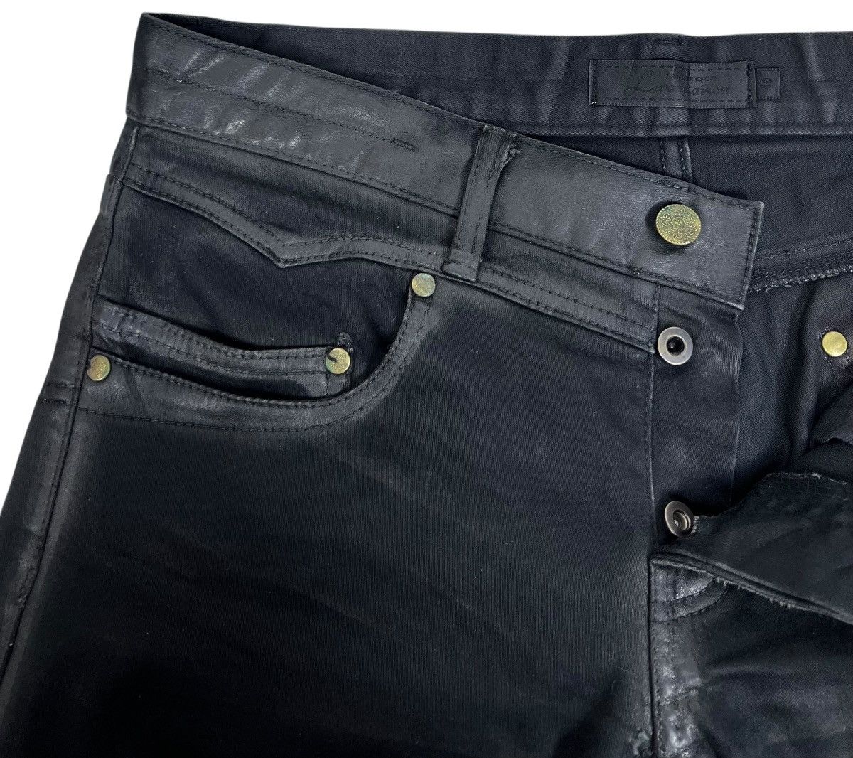 JACKROSE JACKROSE “maison” Black Waxed Pants Size US 33 - 5 Thumbnail