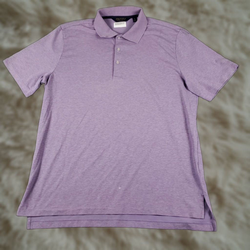 Ralph Lauren Ralph Lauren Polo Shirt Mens XL Purple Short Sleeve Casual Stain + Logo Button Collar Vintage No (adjusted per rules) Size US XL / EU 56 / 4 - 1 Thumbnail