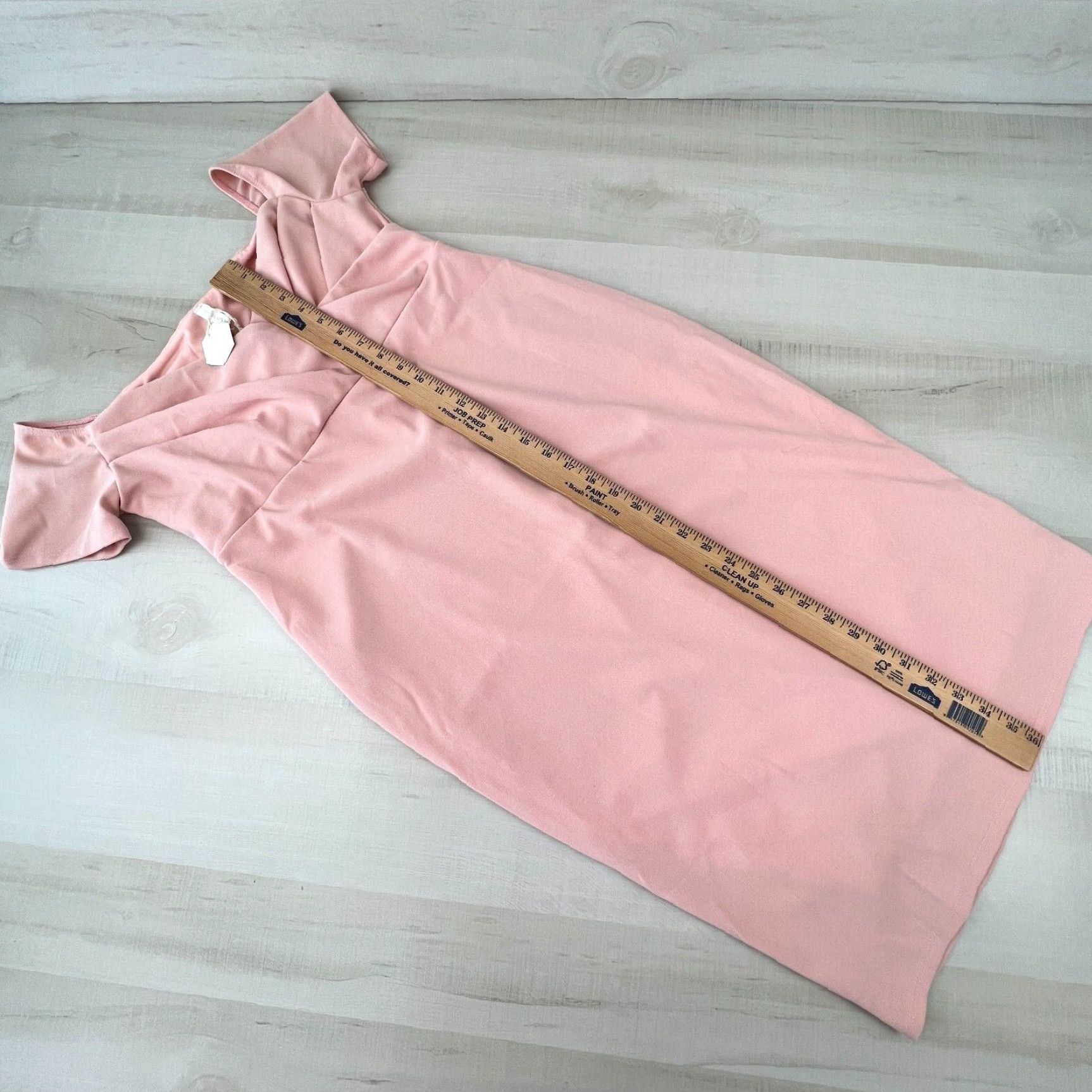 Pinko Pink Blush Womens Dress Sheath V Neck Knee Length XS? Large Pink Of Shoulder - Pink Blush Dress Large Pink Sheath V-Neck Short Sleeve, New Size L / US 10 / IT 46 - 7 Thumbnail