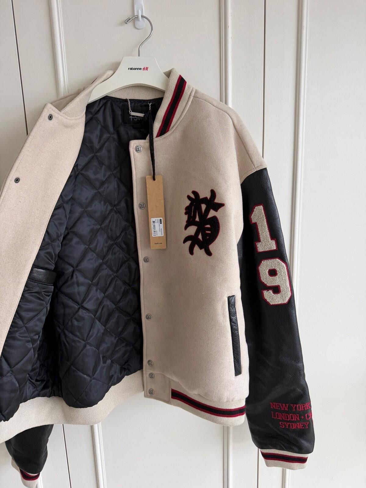 Ksubi new Ksubi mens varsity bomber jacket wool leather medium top Size US M / EU 48-50 / 2 - 5 Thumbnail