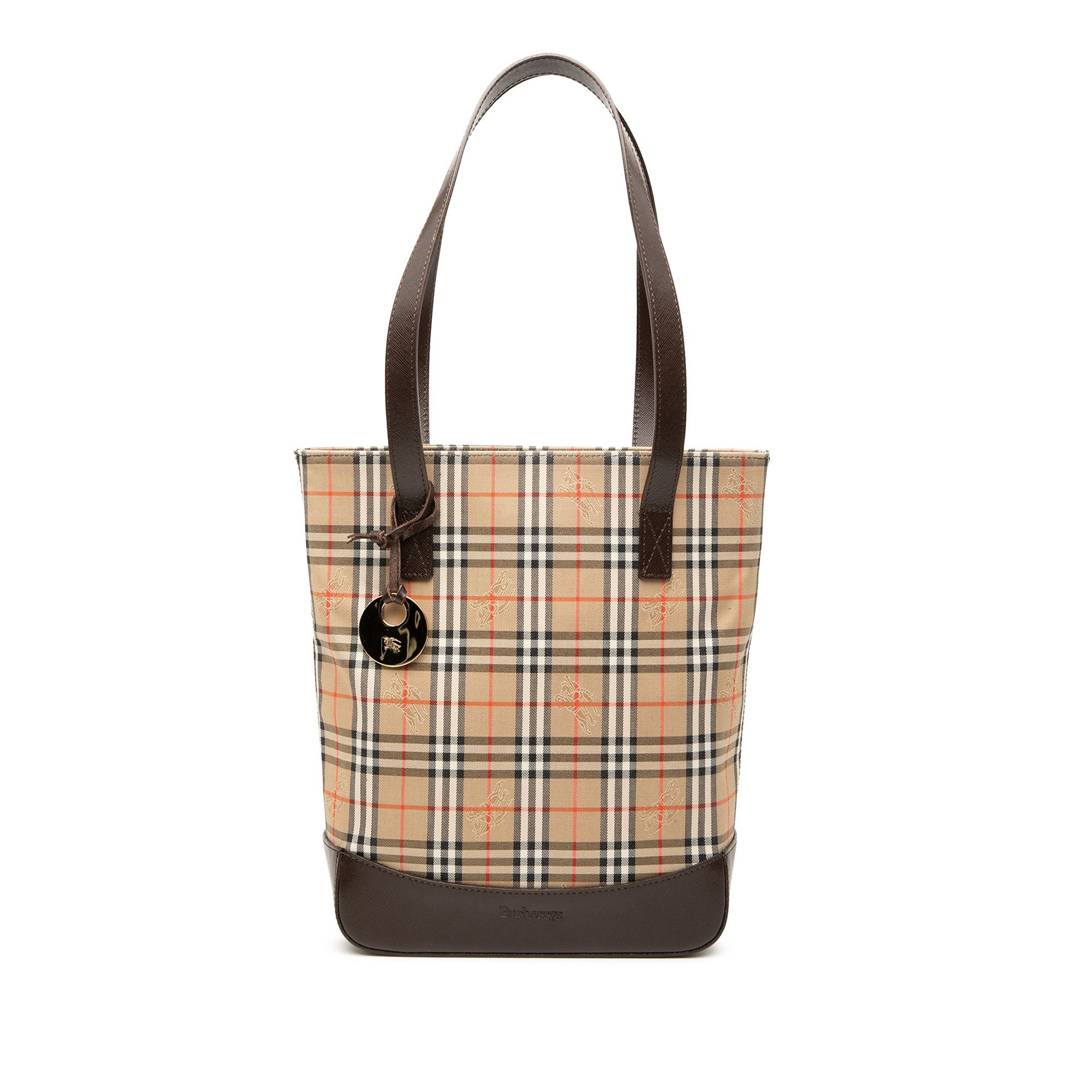 Burberry Haymarket Check Canvas Tote Size ONE SIZE - 1 Thumbnail