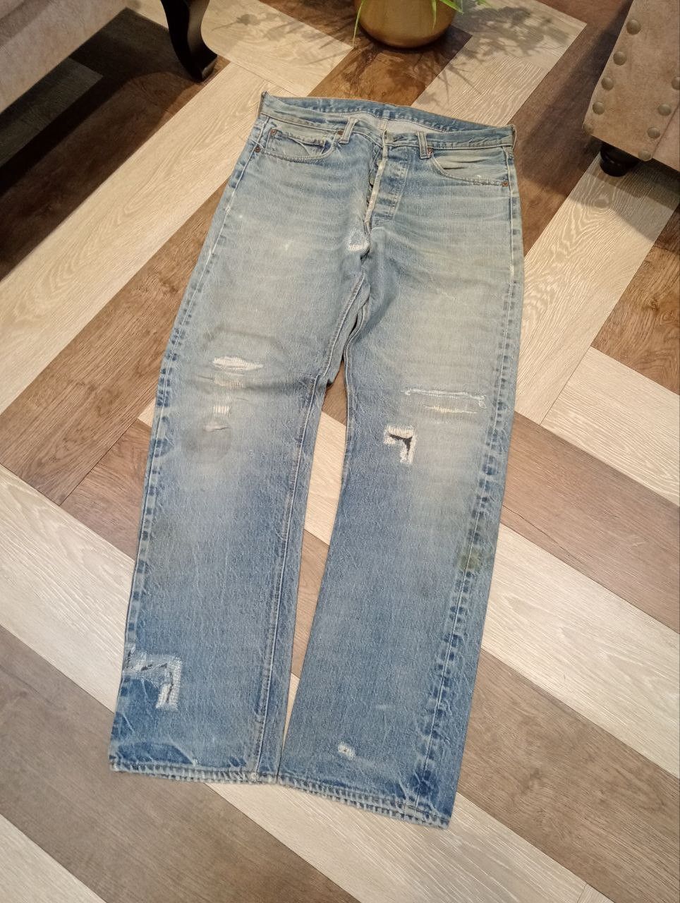 Levi's LEVI'S VINTAGE 501 REDLINE TOP #6 SELVEDGE DISTRESSED DENIM Size US 34 / EU 50 - 2 Thumbnail