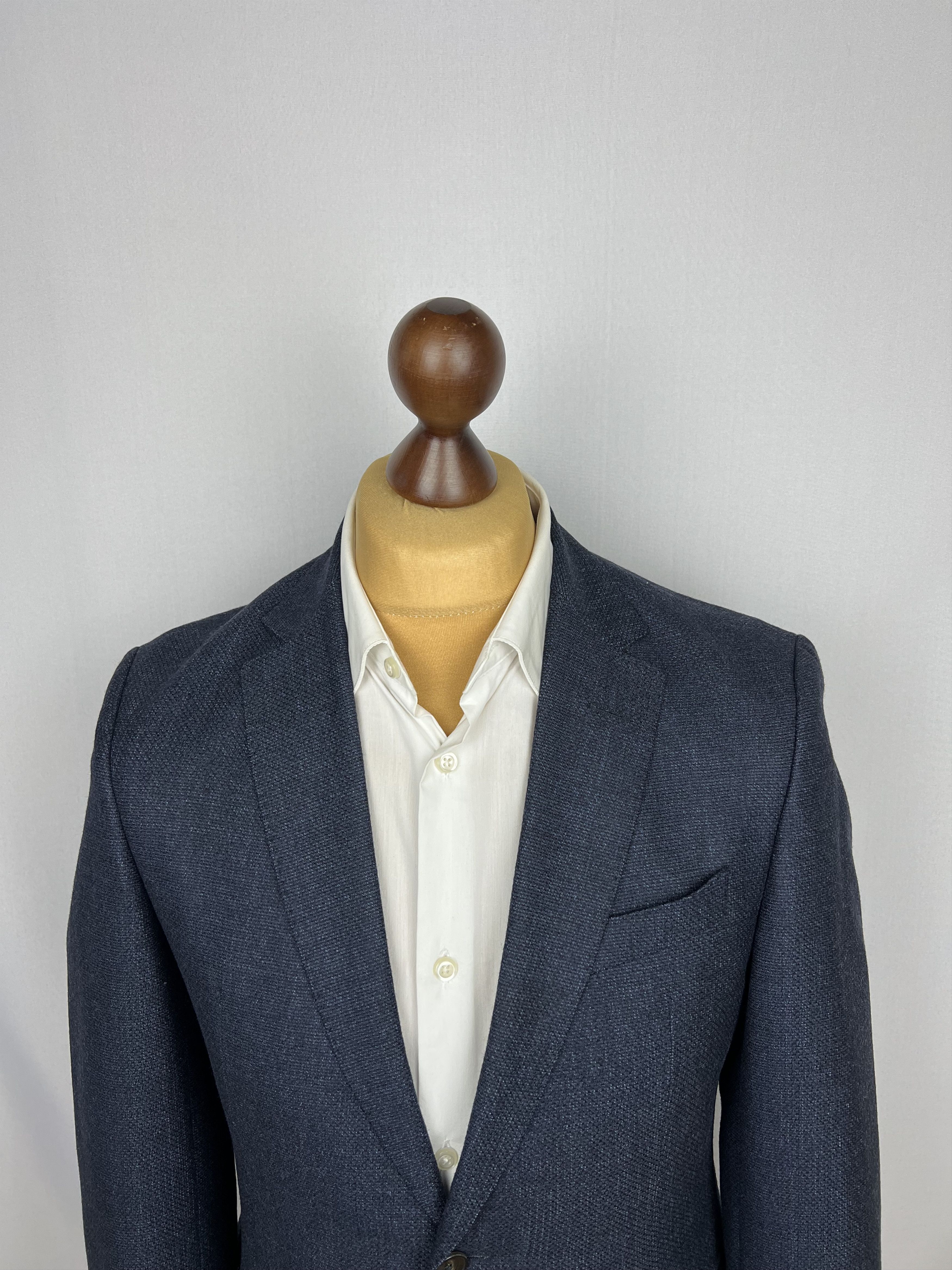 Hugo Boss Solid Cotton Blend Half-Lined Modern Sport Coat Size 38R - 5 Thumbnail