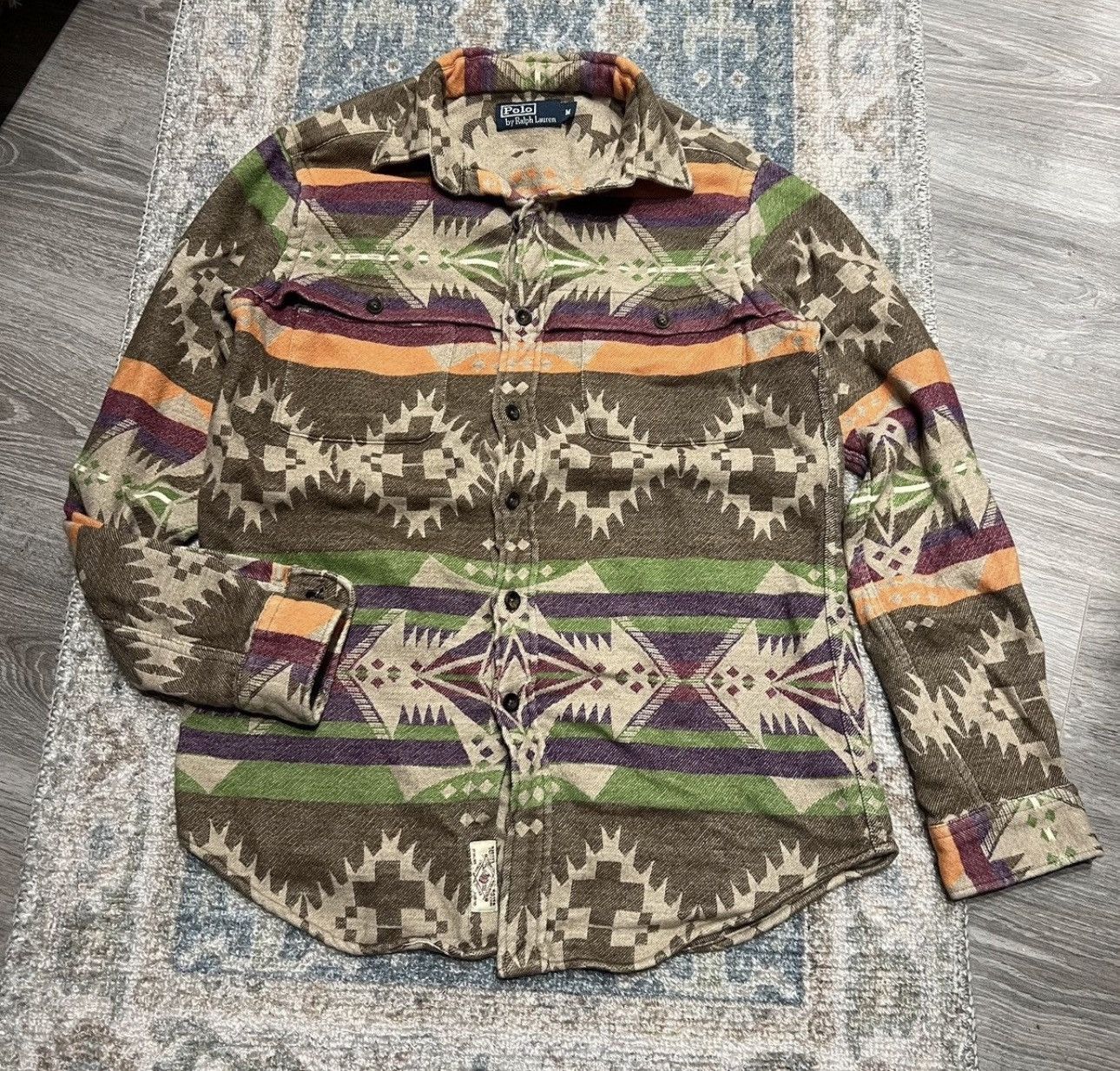 RRL Ralph Lauren Ralph Lauren aztec overshirt western Size US M / EU 48-50 / 2 - 1 Thumbnail