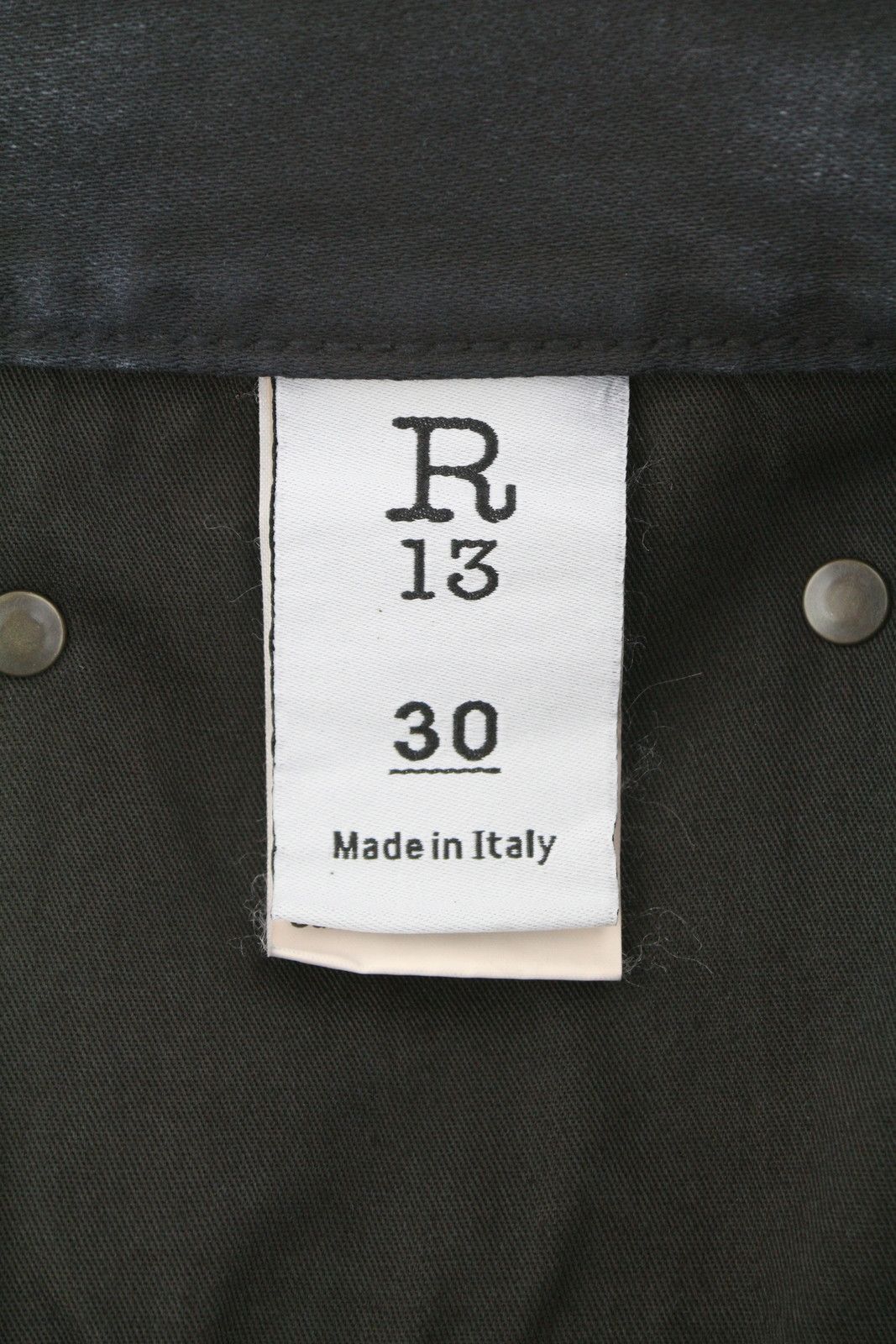 R13 X-BF 30 Black Garment Dyed Moleskin Faded Ankle FW25 86629 Size 30" / US 8 / IT 44 - 8 Thumbnail