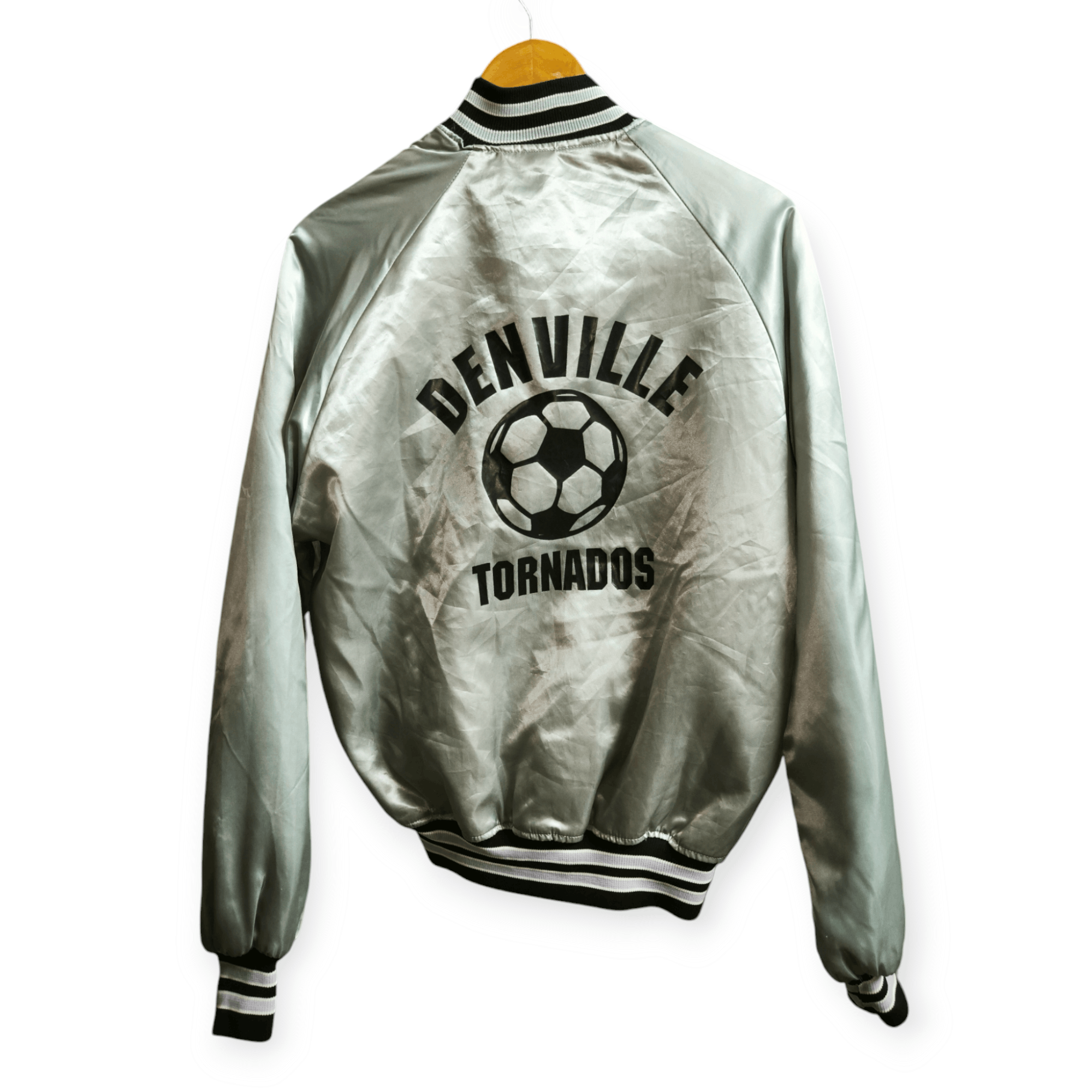 Howe × Vintage 80s Denville Tornados Satin Bomber Jacket Size US M / EU 48-50 / 2 - 6 Thumbnail