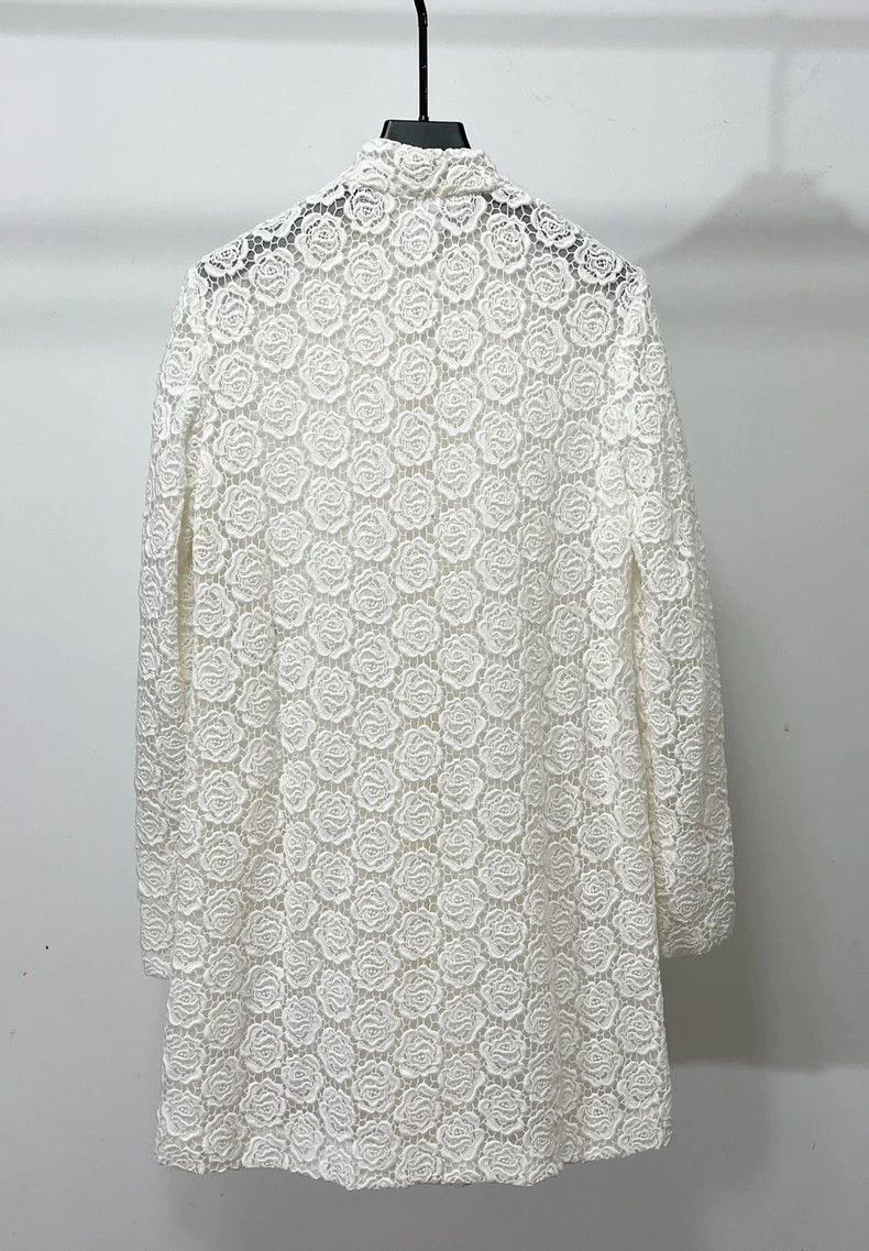 Other Comme Des Garcons Rose Lace Jacket Size XS / US 0-2 / IT 36-38 - 4 Thumbnail