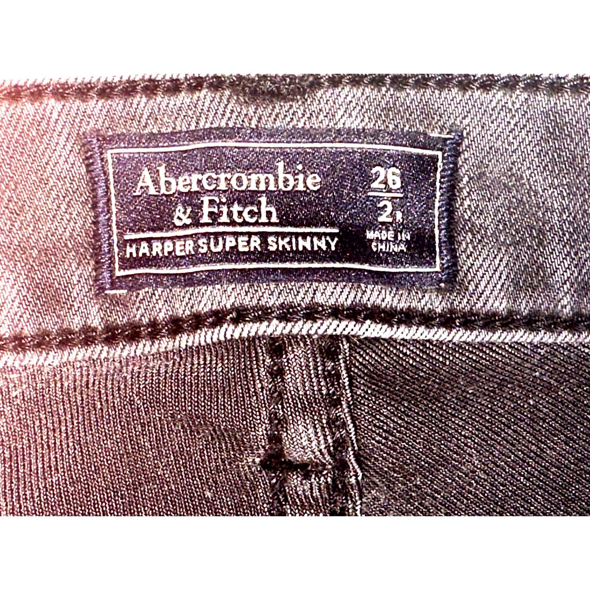 Abercrombie & Fitch Abercrombie Fitch 26 Harper Super Skinny Jeans Gray Washed S Size 26" / US 2 / IT 38 - 5 Thumbnail