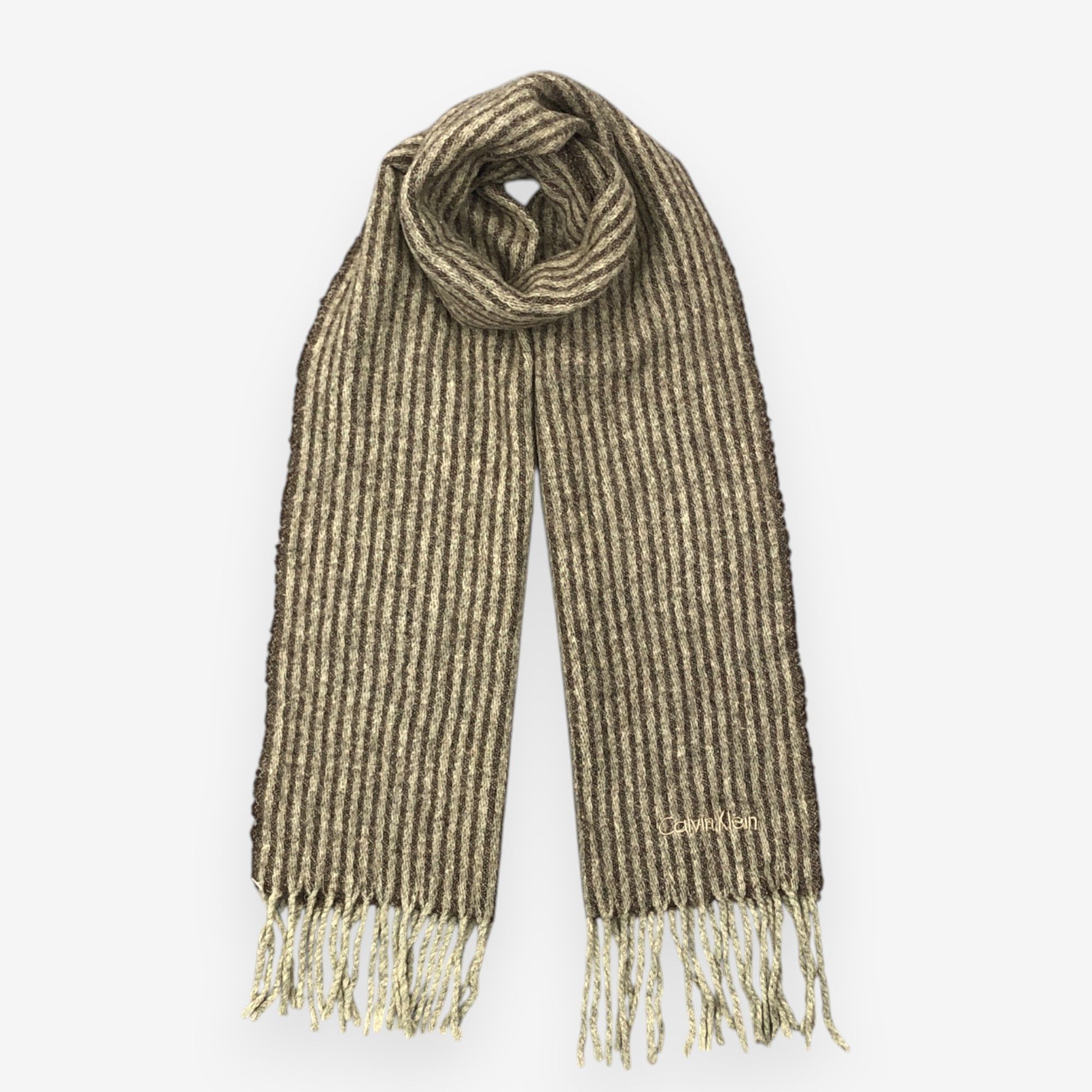 Calvin Klein Vintage Calvin Klein Scarf Muffler Wool Winter Scarves Size ONE SIZE - 1 Thumbnail