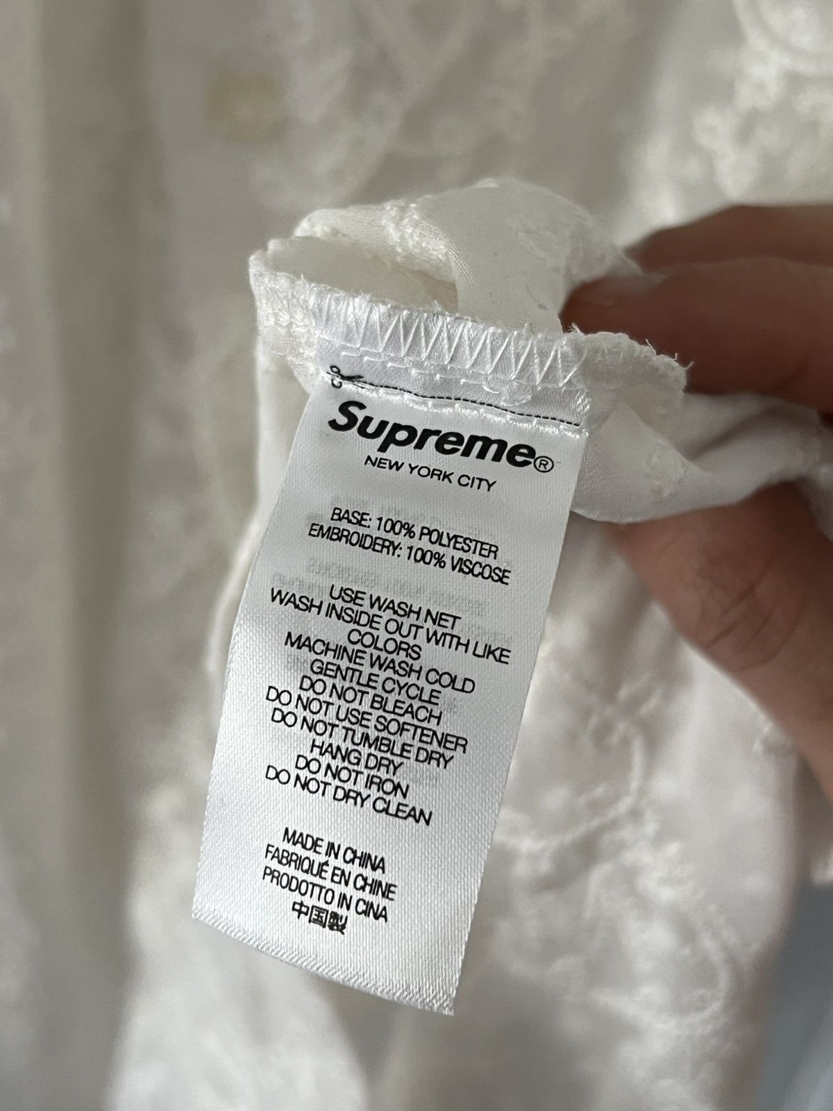 Supreme SS22 Supreme Chainstitch Chiffon Shirt Size US L / EU 52-54 / 3 - 3 Thumbnail