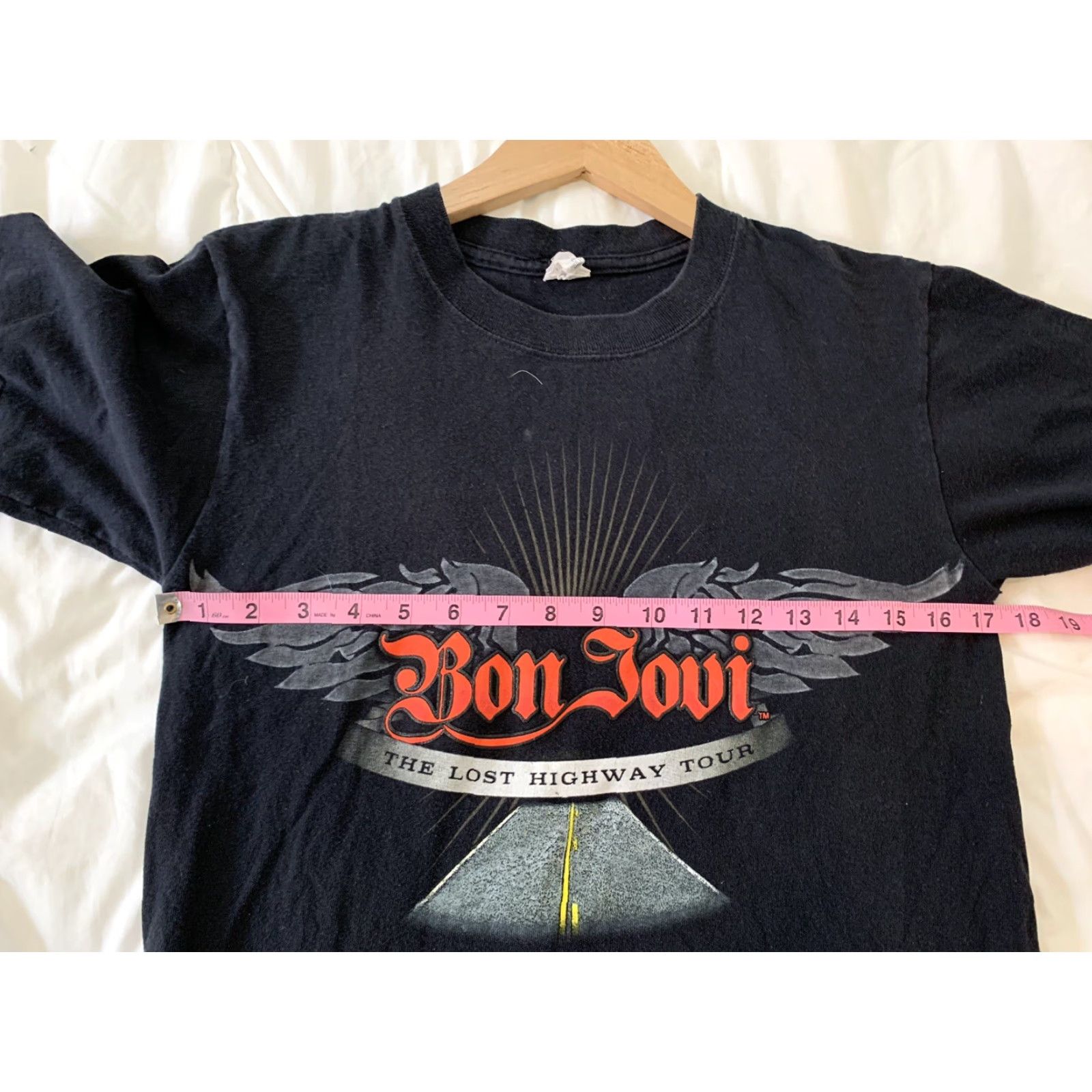 Anvil BON JOVI The Lost Highway 2008 Tour T Shirt Black Size Small L3 Shirt Mens Graphic Tee Bon Jovi Size US S / EU 44-46 / 1 - 5 Thumbnail