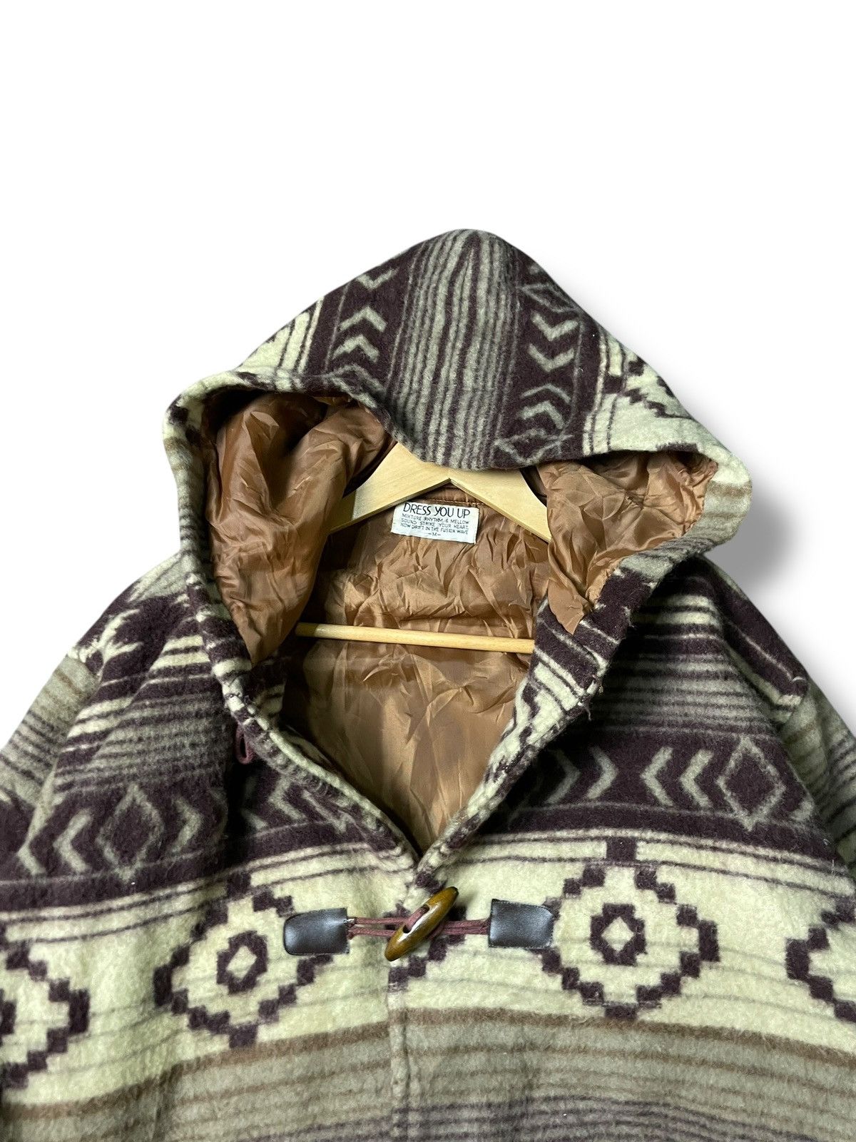 Japanese Brand × Vintage Japanese Brand Abstract Duffle Hooded Jacket (66) Size US M / EU 48-50 / 2 - 7 Thumbnail