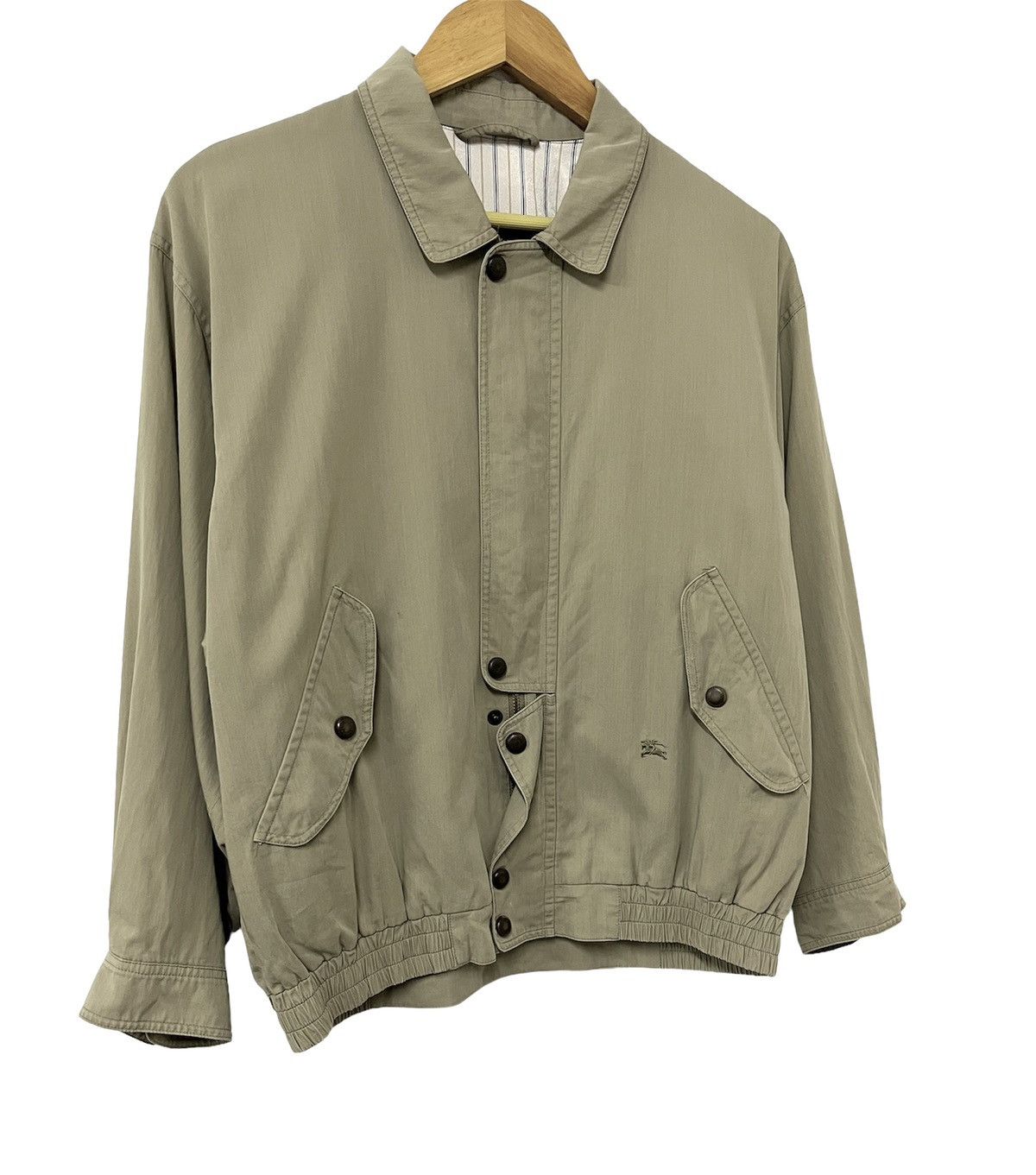 Burberry VINTAGE 90s BURBERRYS LUXURY LOGO BUTTON ZIPPER JACKET Size US L / EU 52-54 / 3 - 3 Thumbnail