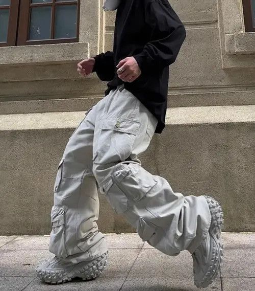 Japanese Brand Gray Color Casual Trousers Cargo Pant Size US 30 / EU 46 - 4 Thumbnail