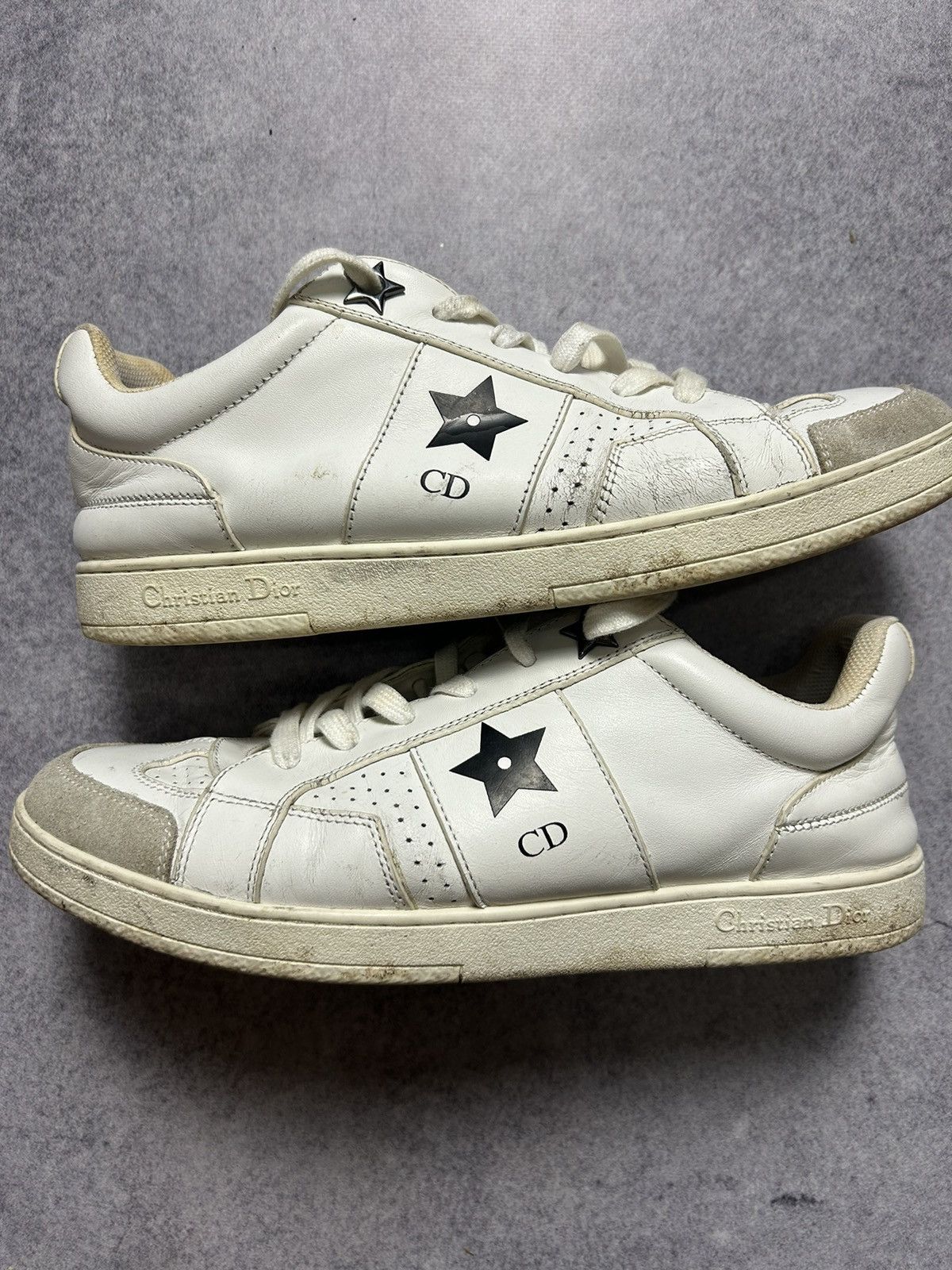 Christian Dior Monsieur × Dior Dior Star White Calfskin Suede Calfskin LOW TOP Sneakers Size US 8 / IT 38 - 7 Thumbnail