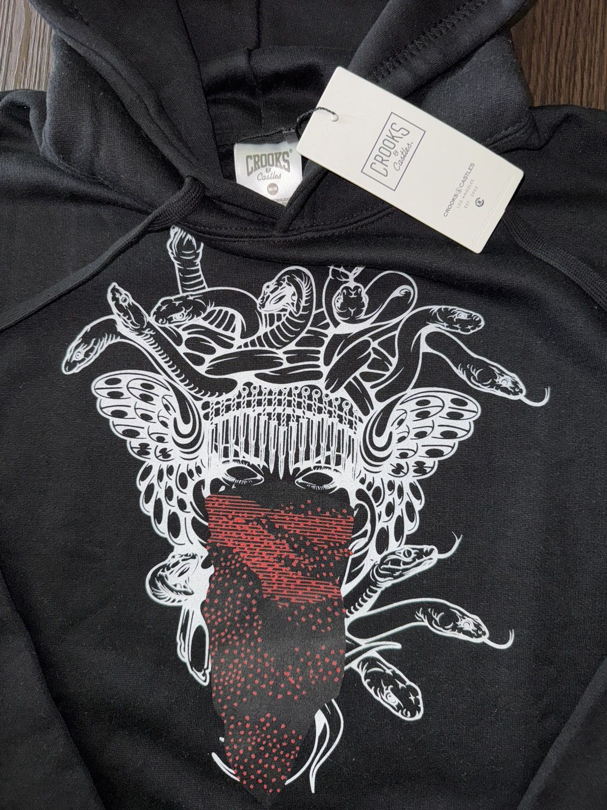 Crooks & Castles Crooks & Castles Medusa Geo Hoodie Black/White/Red Sz M Size US M / EU 48-50 / 2 - 3 Thumbnail