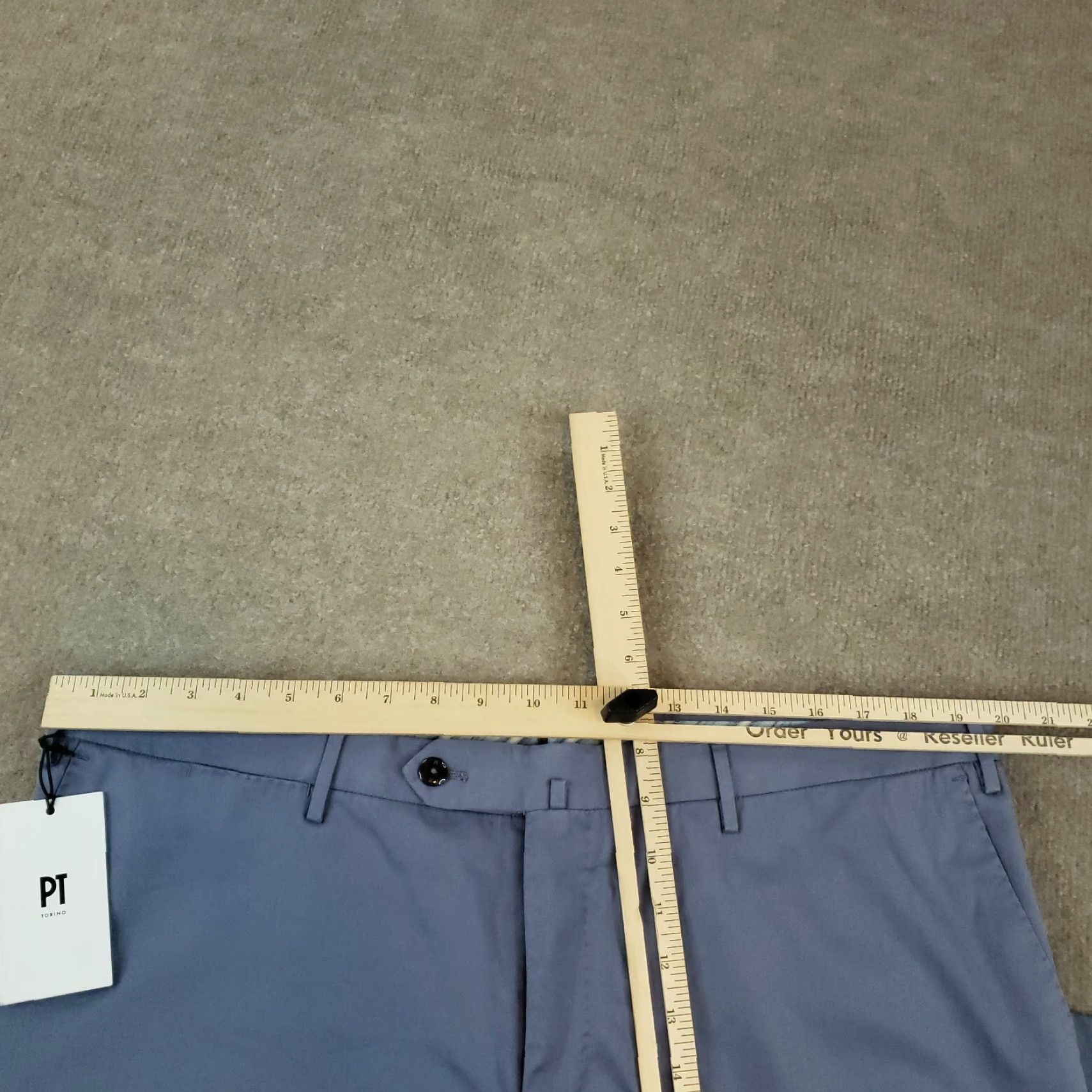 PT Torino PT Torino Pants Mens 40x31 Blue Chino Slim Fit Stretch Straight Casual Pockets Size US 40 / EU 56 - 4 Thumbnail