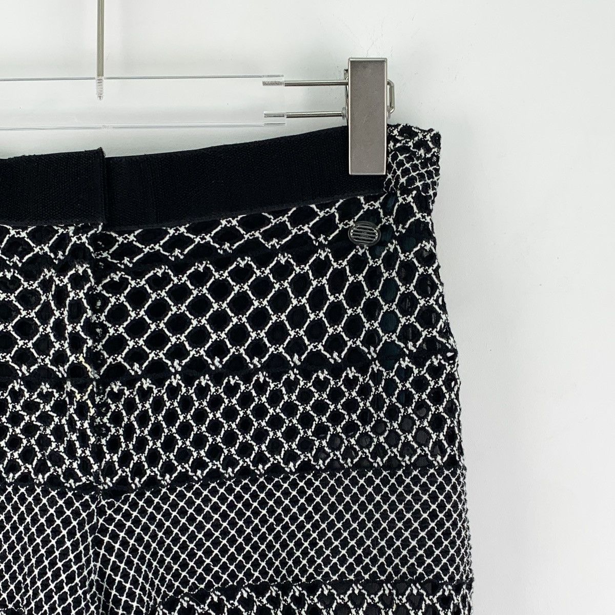 Chanel Chanel Black Hollow Woven Cotton Knit Tweed Pants K26WX Size 26" / US 2 / IT 38 - 3 Thumbnail