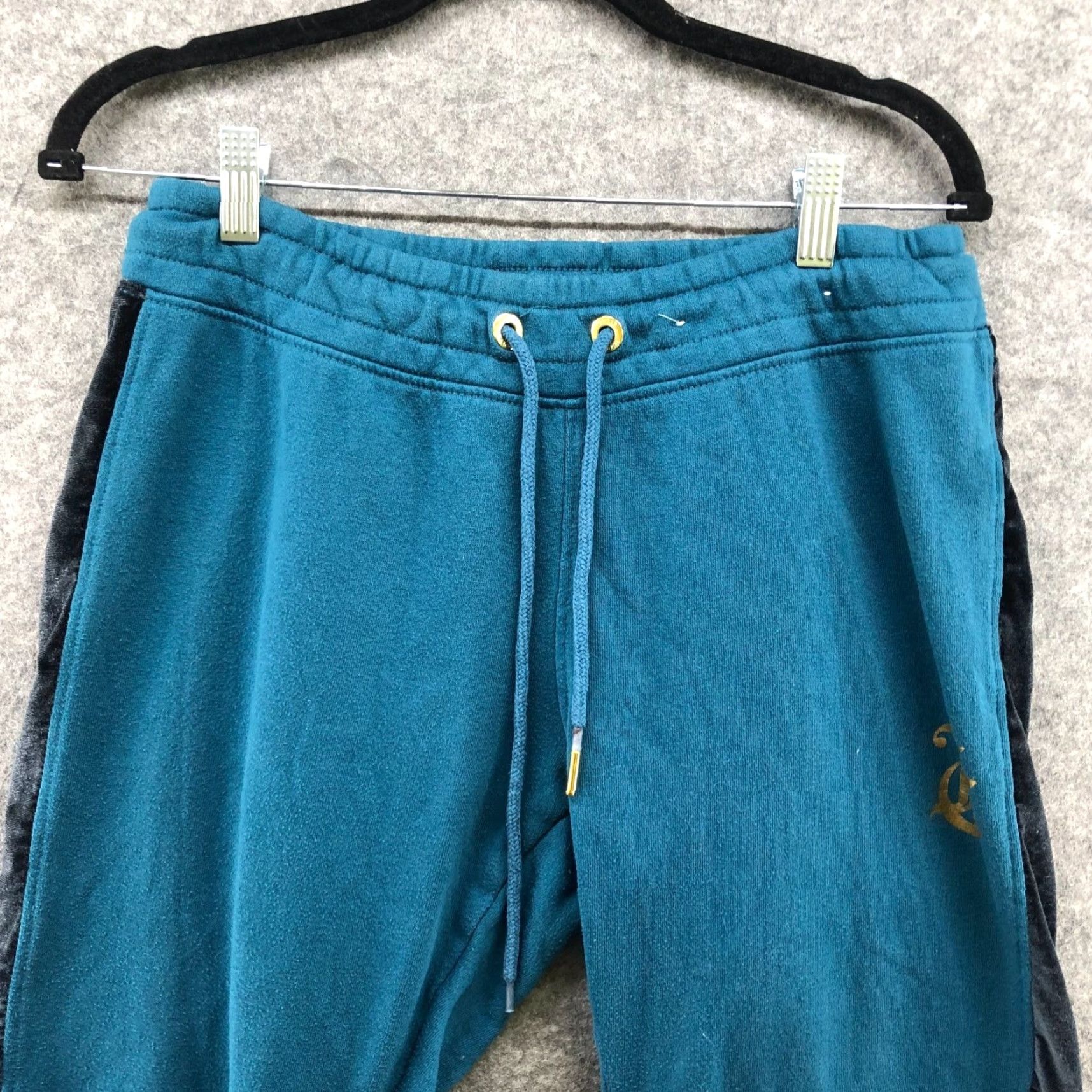 Juicy Couture Juicy Couture Sweatpants Jogger Womens M Teal Blue Logo Fleece Side Stripe Size 32" / US 10 / IT 46 - 3 Thumbnail