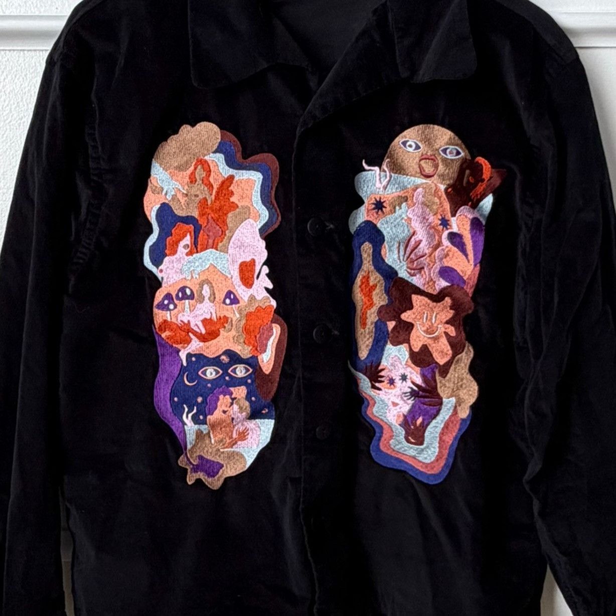 Carne Bollente Carne Bollente Black Velvet Shirt Embroidered Erotic Graphic Size US M / EU 48-50 / 2 - 6 Thumbnail